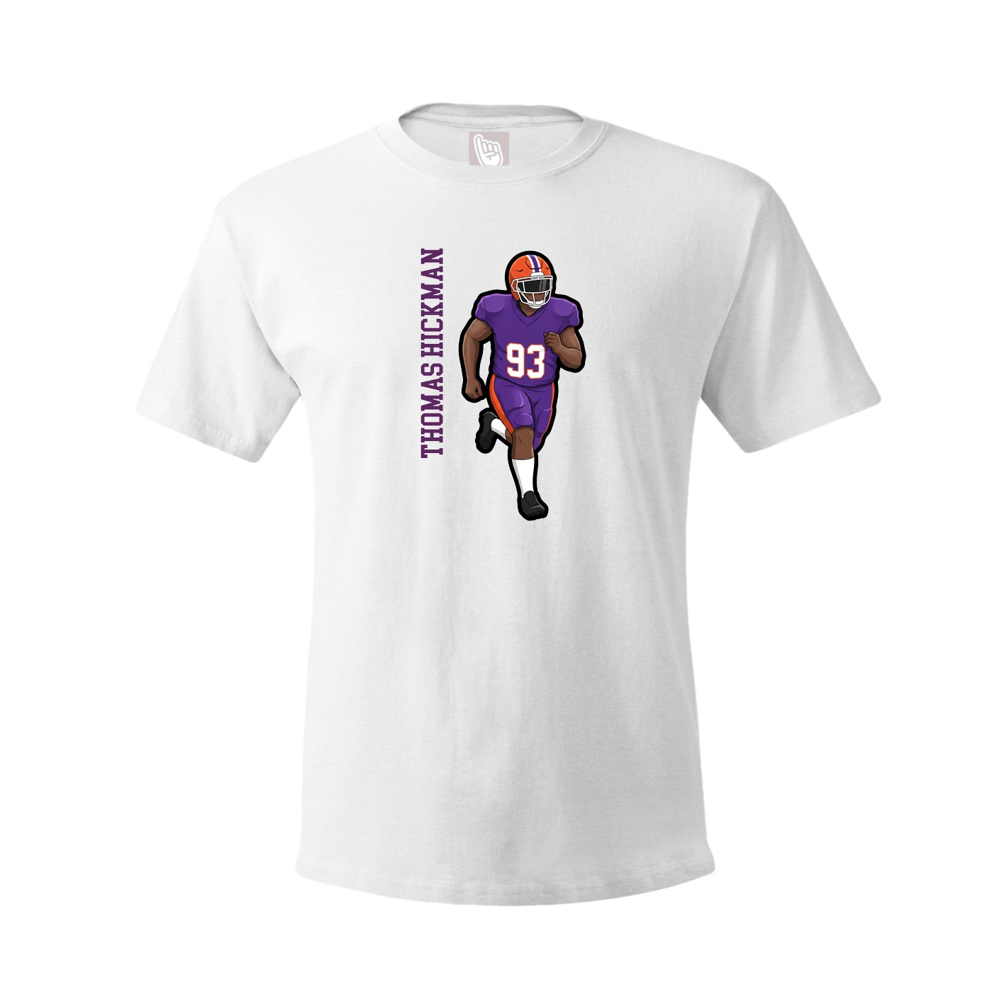 Tee — Name Vertical in White