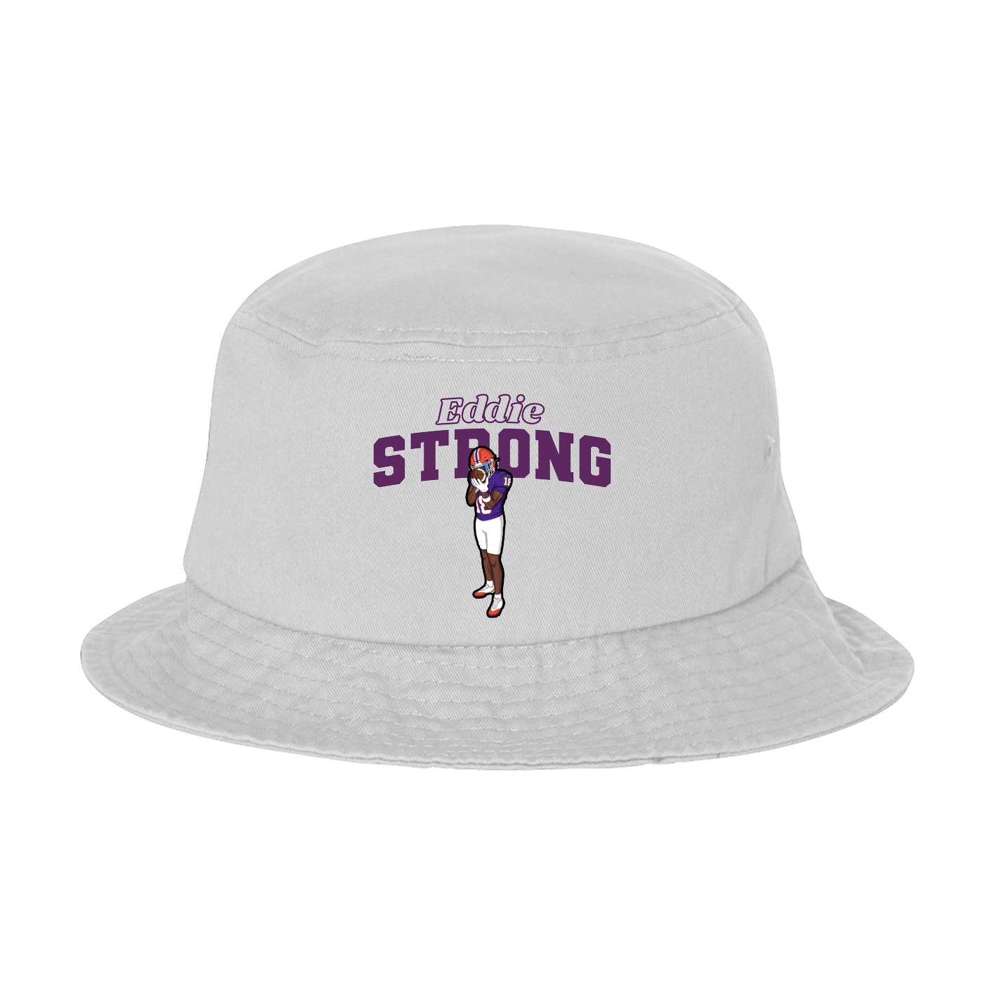 Bucket Cap — Name Arch in White