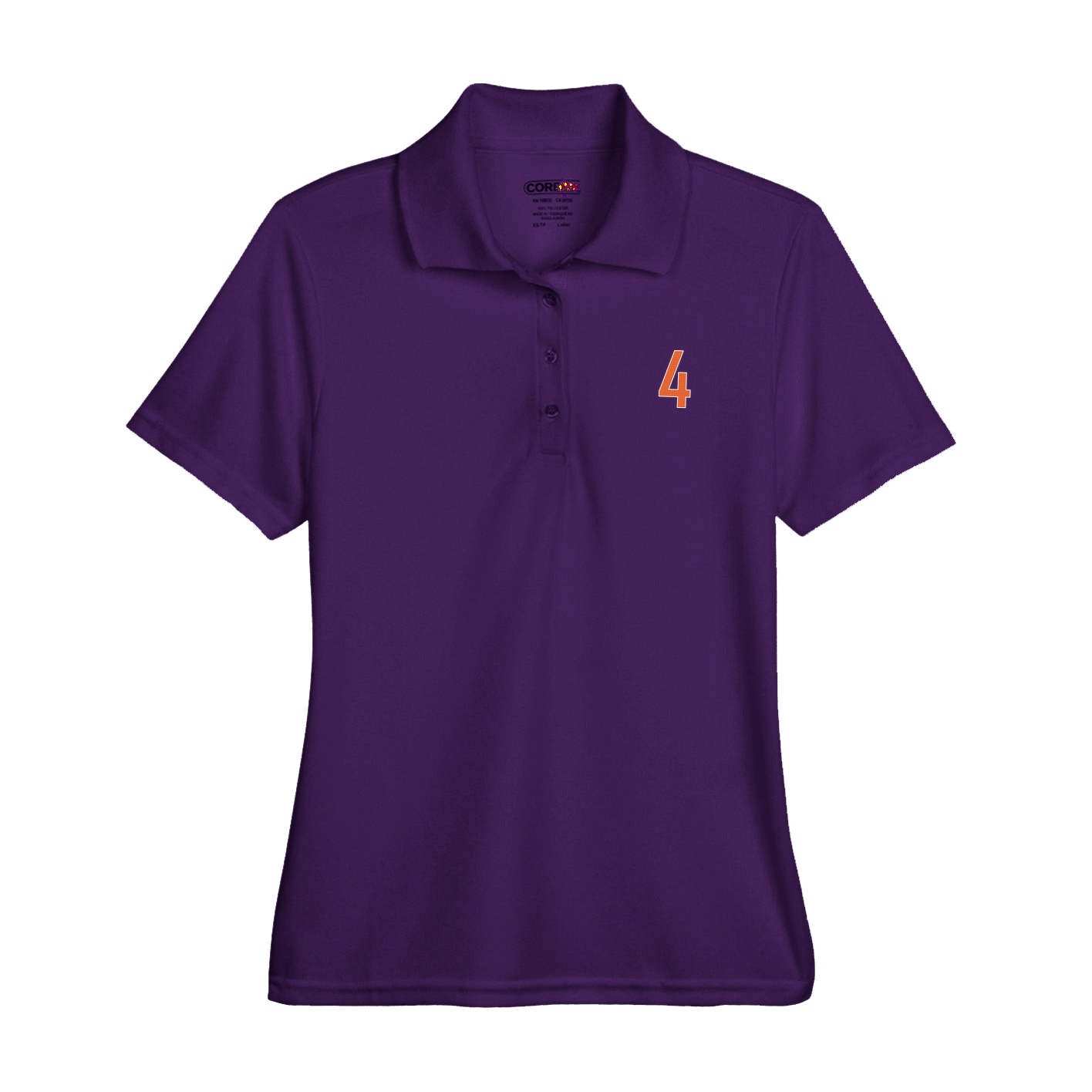 Womens Performance Polo — Front Shirsy in Purple
