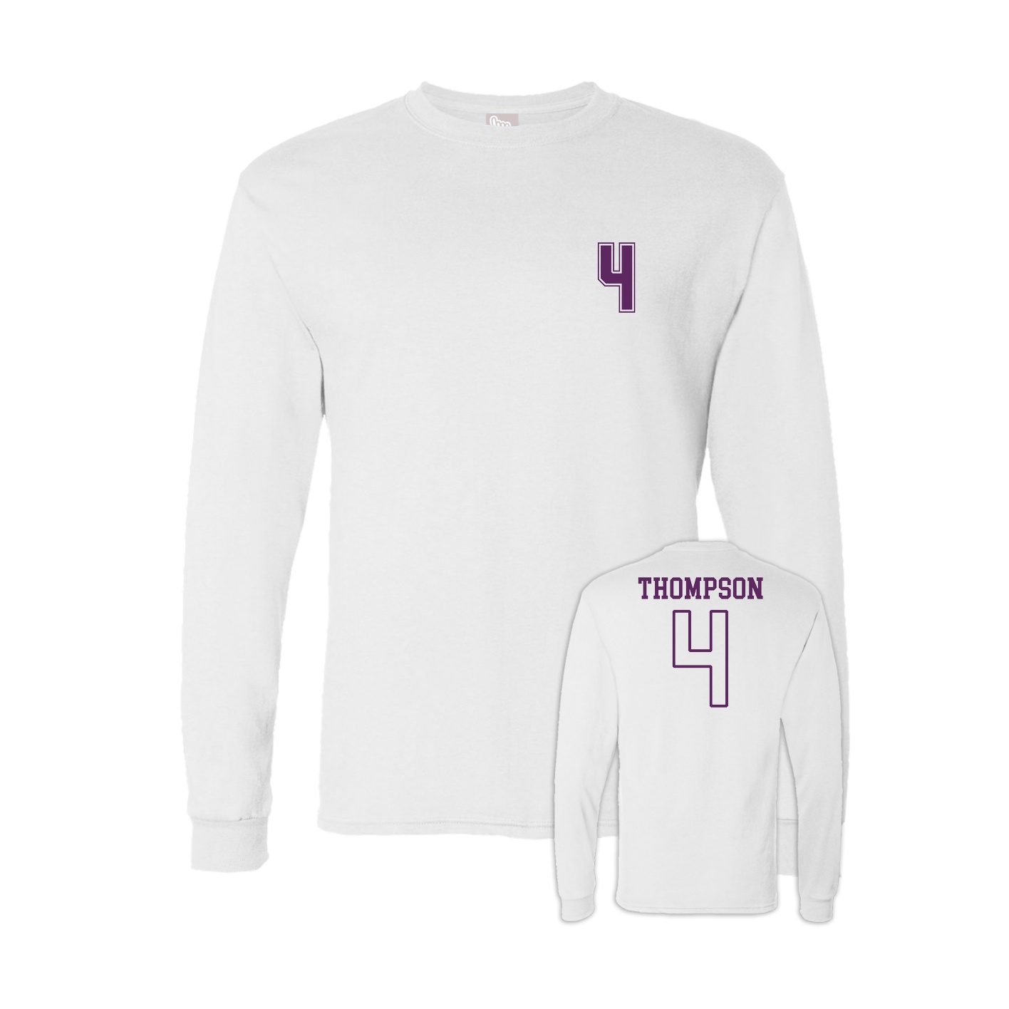 Long Sleeve Tee — Chest Back in White