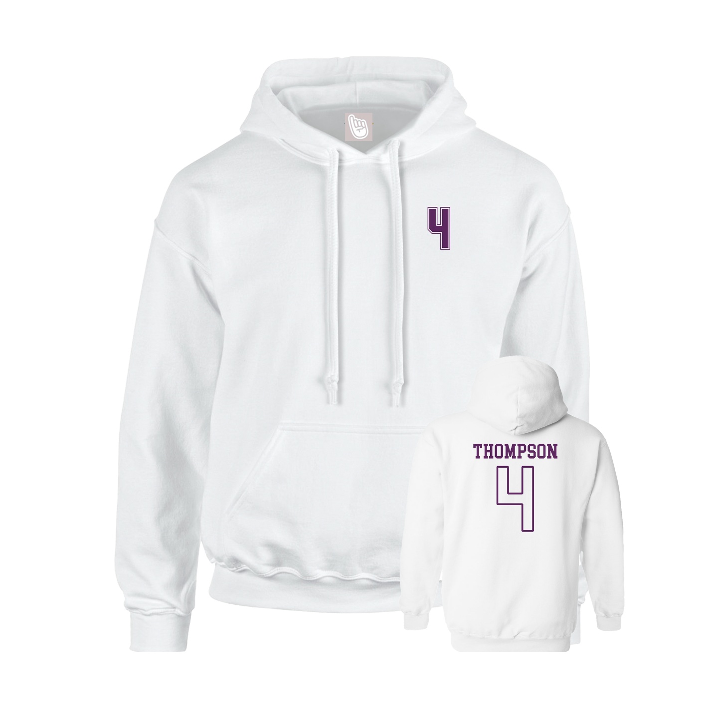 Hoodie — Chest Back in White