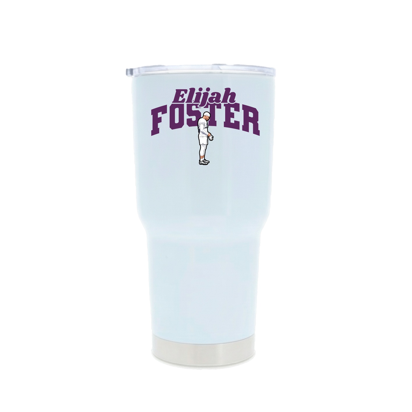 30oz Stainless Steel Tumbler — Signature Arch in White