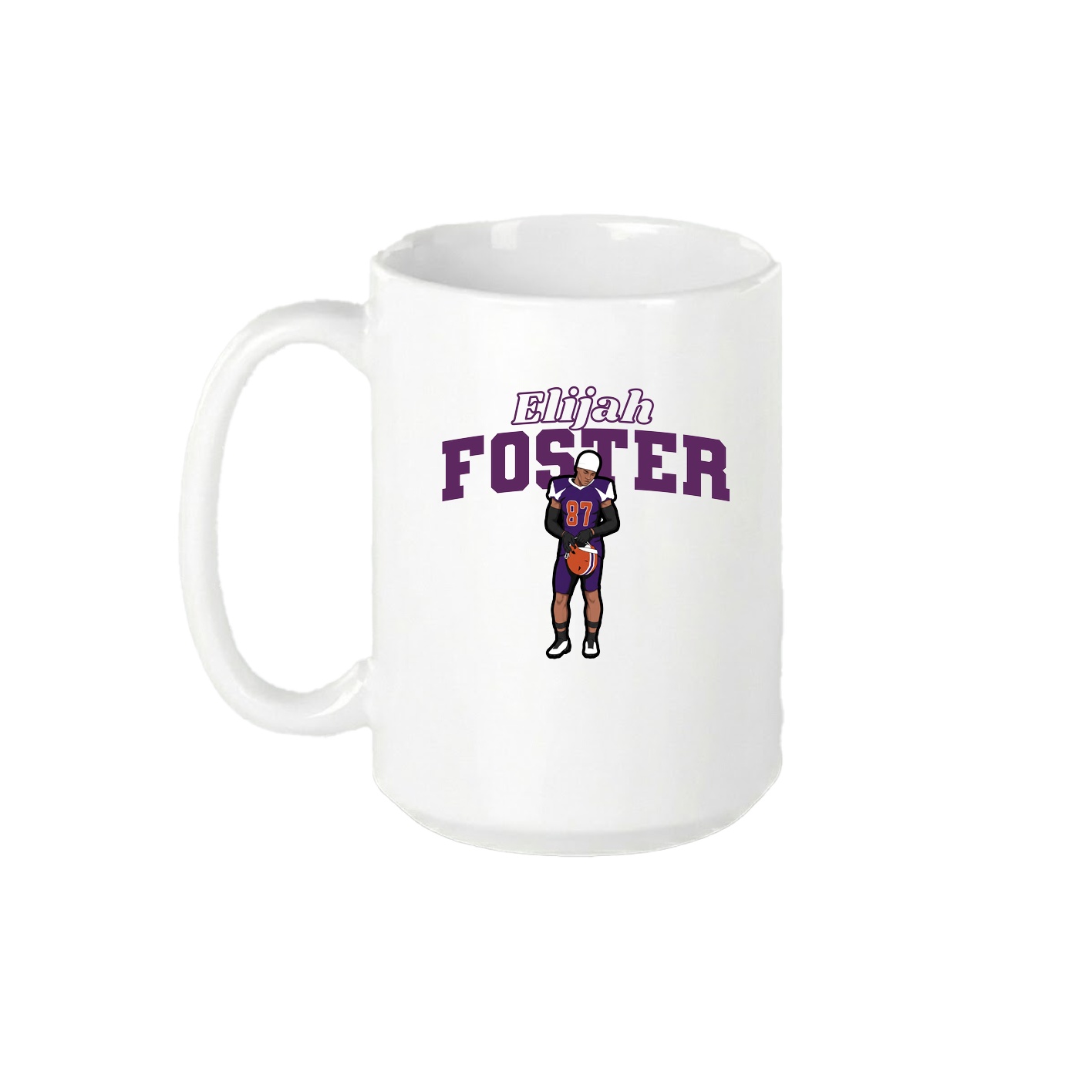 15oz Coffee Mug — Name Arch in White