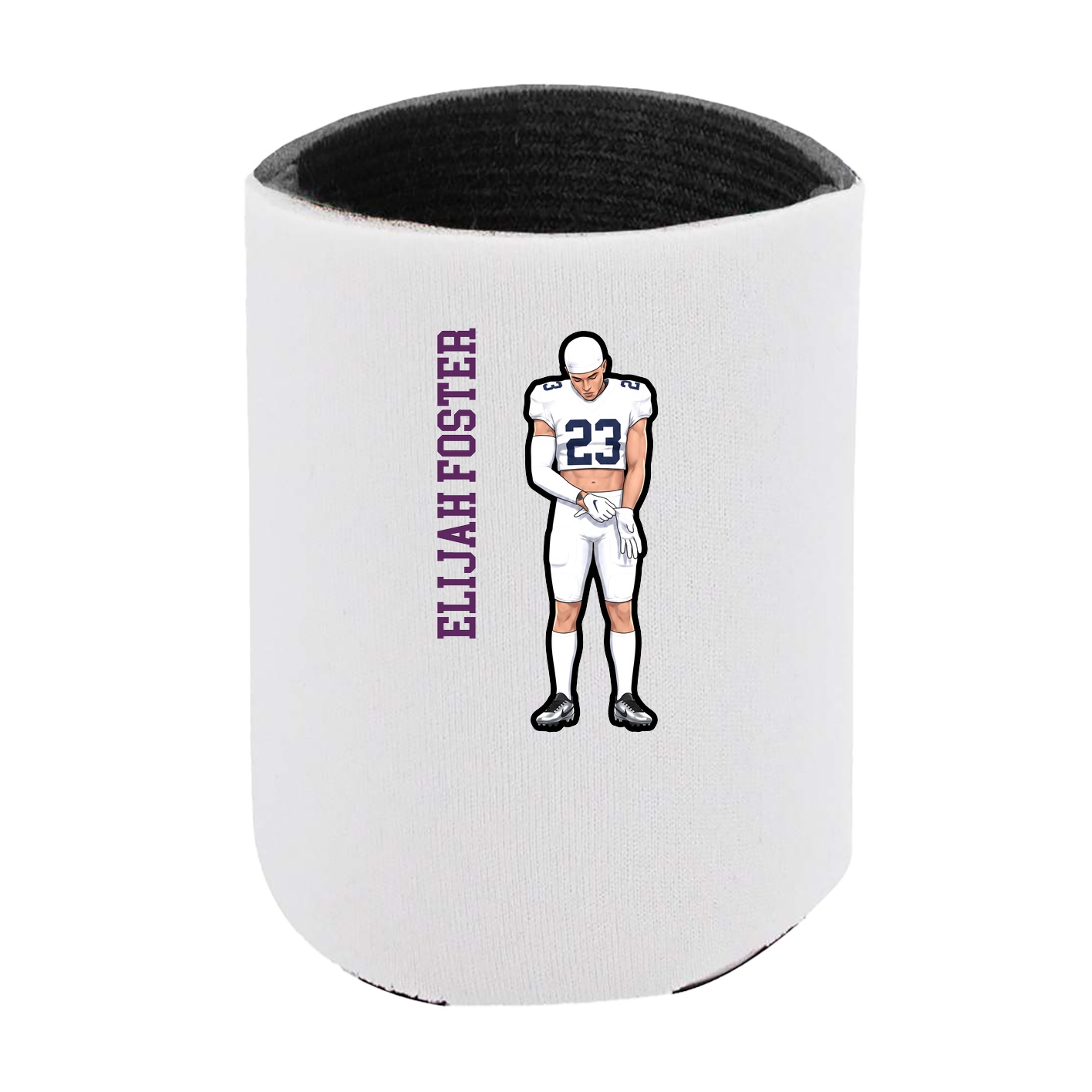 Can Holder — Name Vertical in White