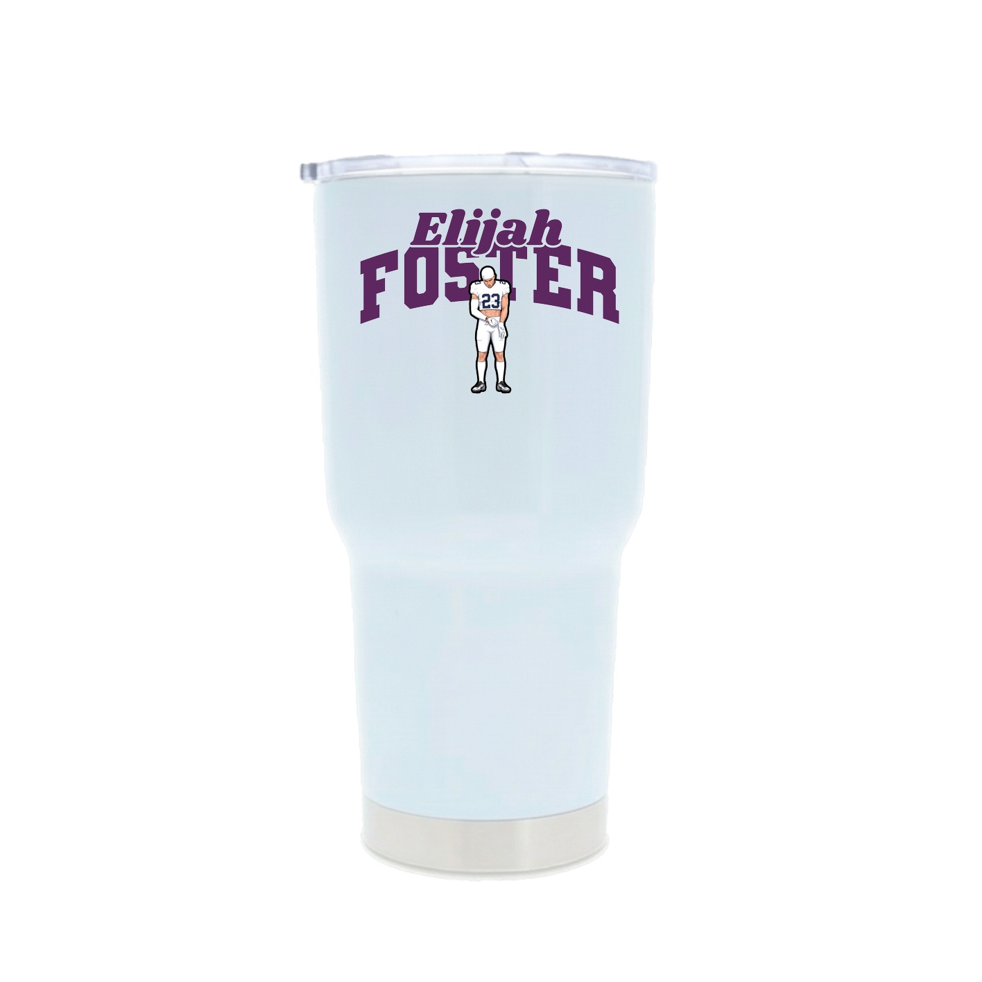 30oz Stainless Steel Tumbler — Signature Arch in White