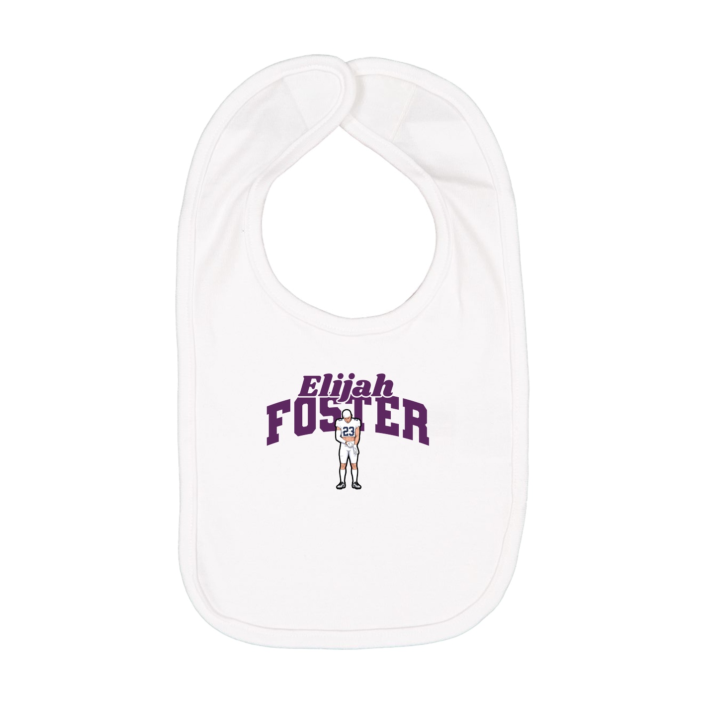 Infant Bib — Signature Arch in White