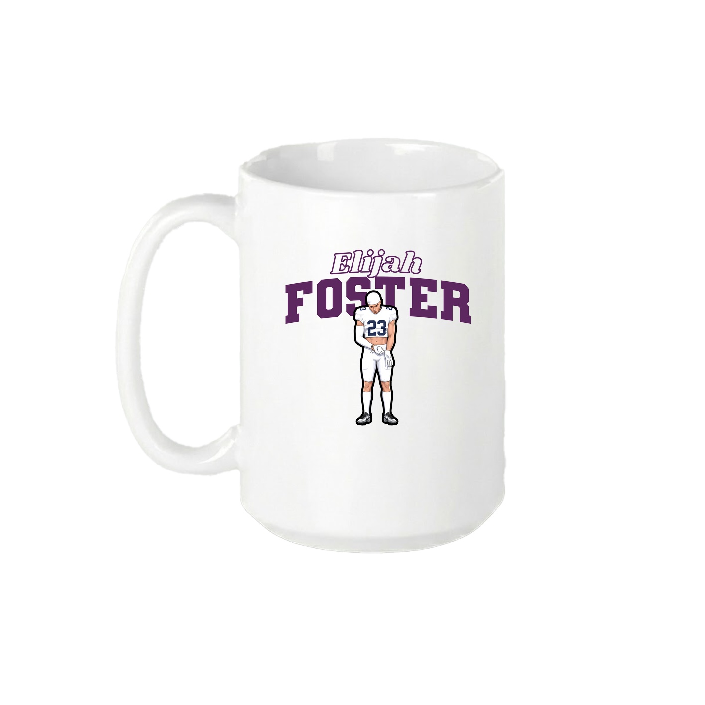 15oz Coffee Mug — Name Arch in White