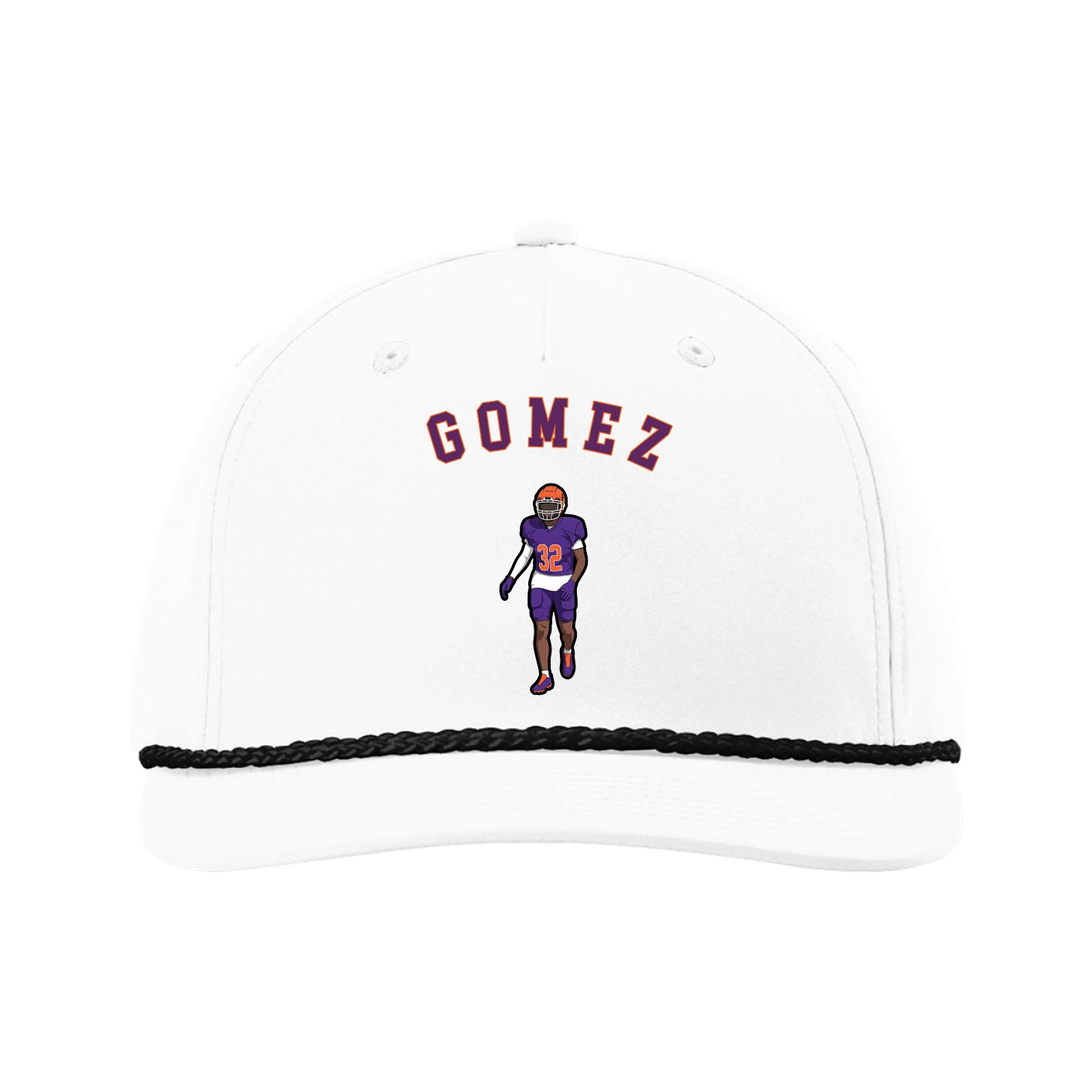 Five-Panel Classic Rope Cap — Shirsey Arch in White