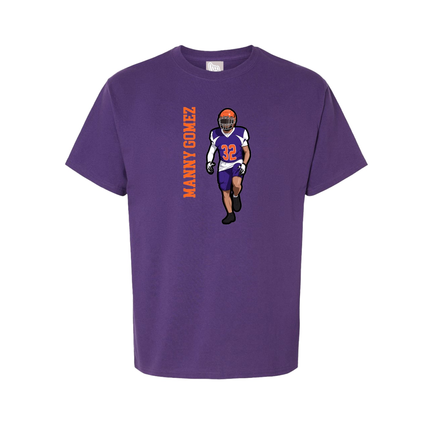 Tee — Name Vertical in Purple