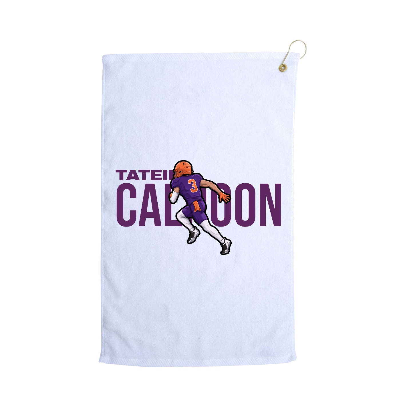 Golf Towel — Player Name in White