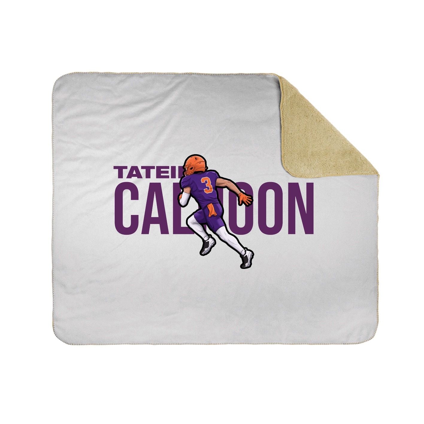 Throw Blanket — Player Name in White
