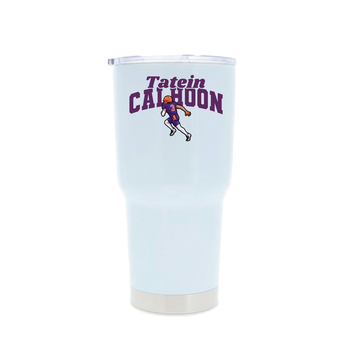 30oz Stainless Steel Tumbler — Signature Arch in White