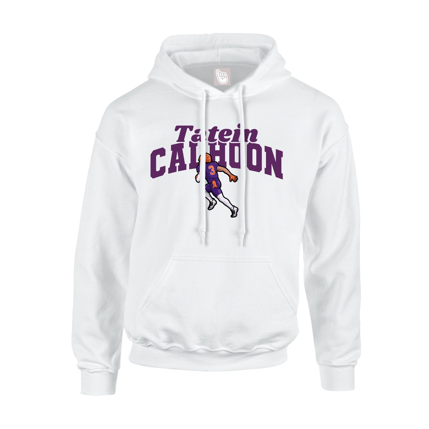 Youth Hoodie — Signature Arch in White