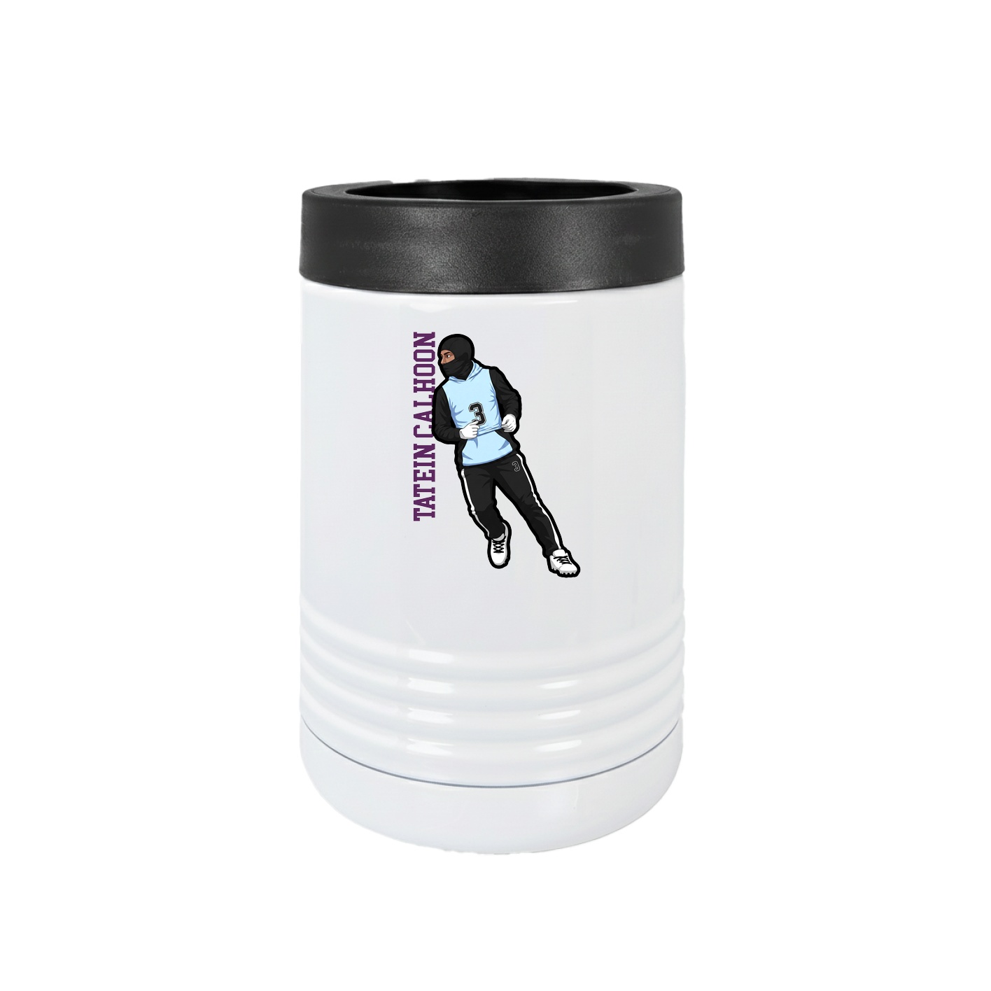 Beverage Holder — Name Vertical in White