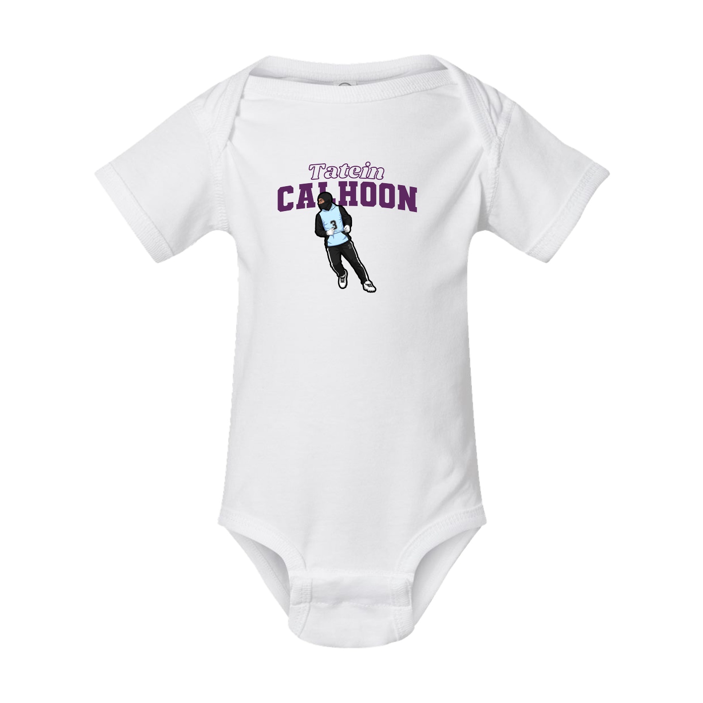 Baby Onesie — Name Arch in White
