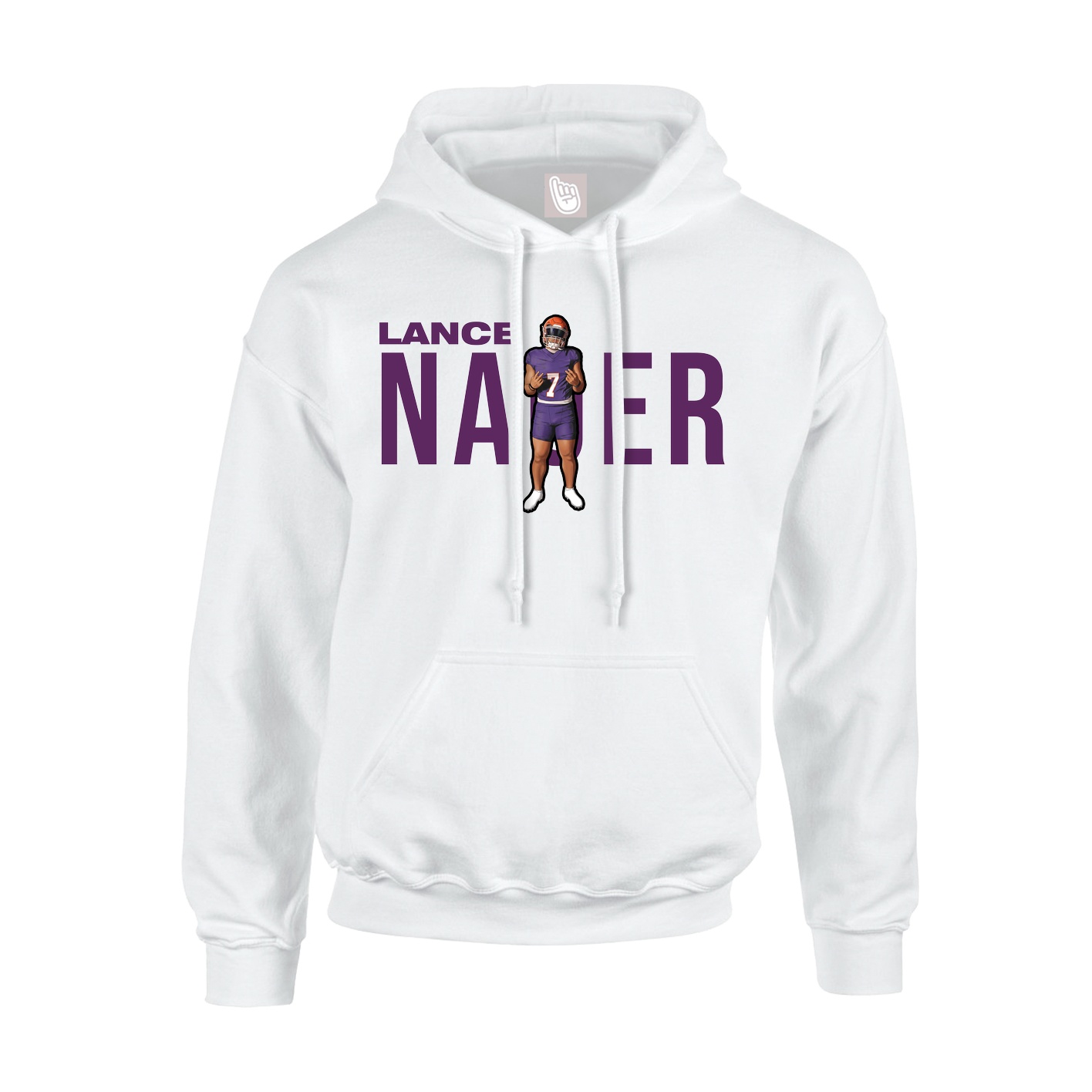 Youth Hoodie — Player Name in White