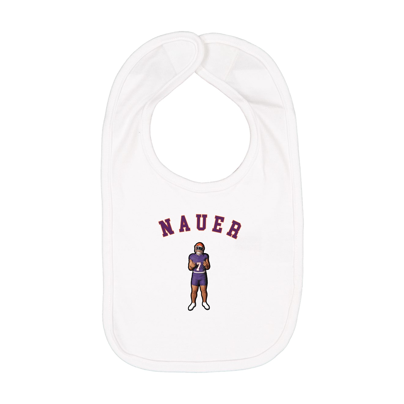 Infant Bib — Shirsey Arch in White
