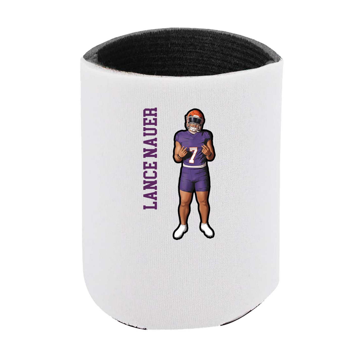 Can Holder — Name Vertical in White