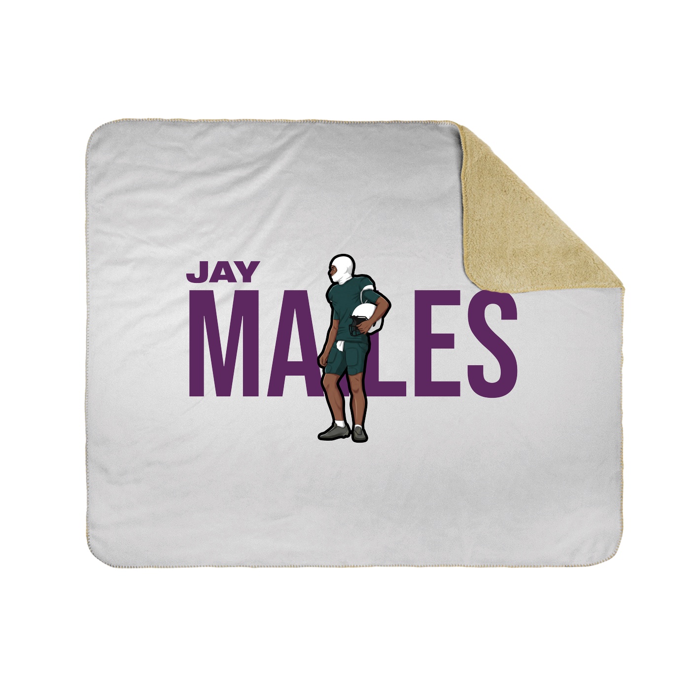 Throw Blanket — Player Name in White