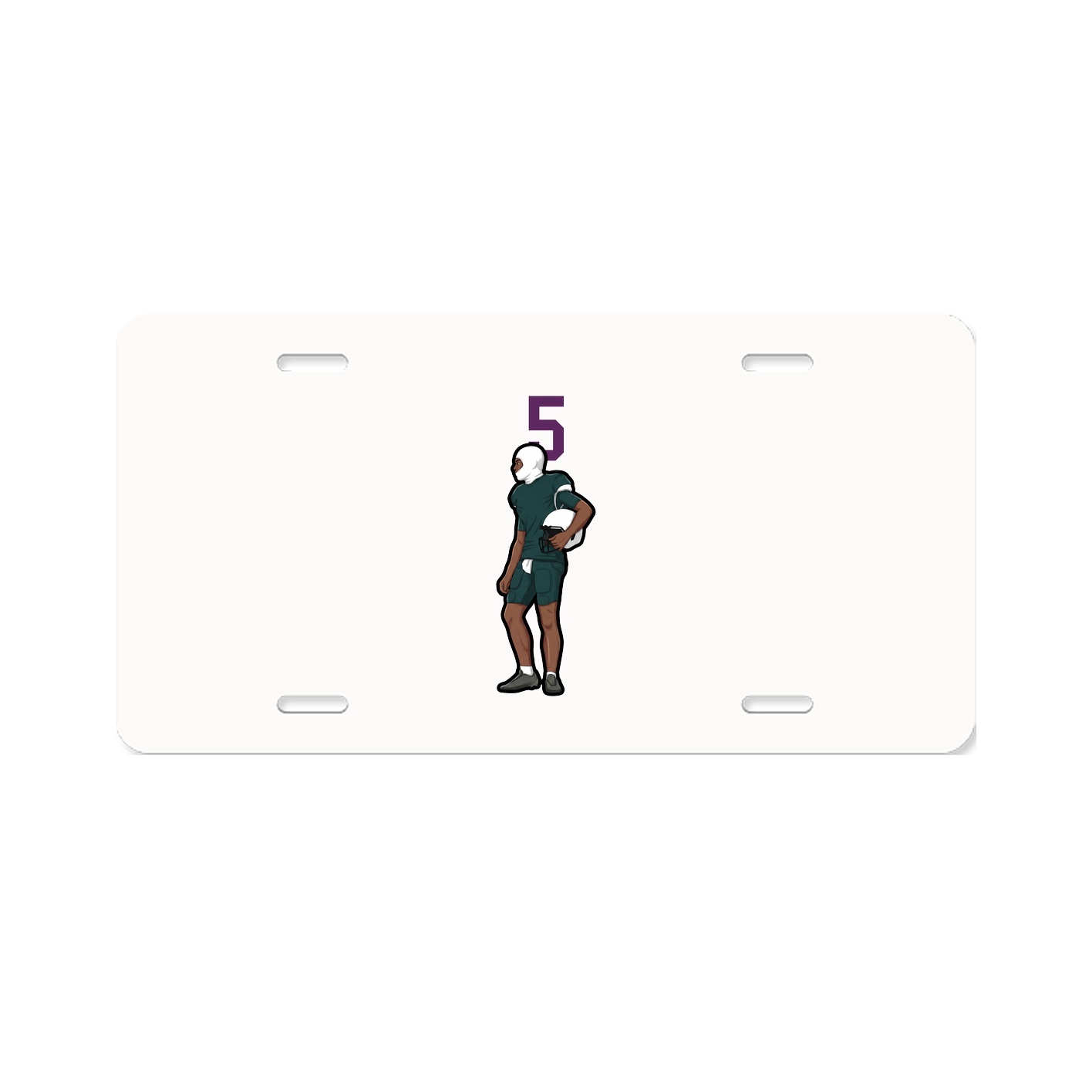 License Plate — Number Top in Classic