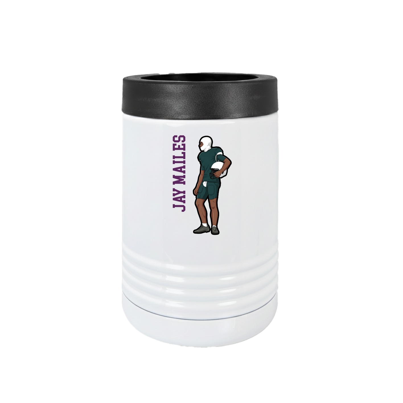 Beverage Holder — Name Vertical in White