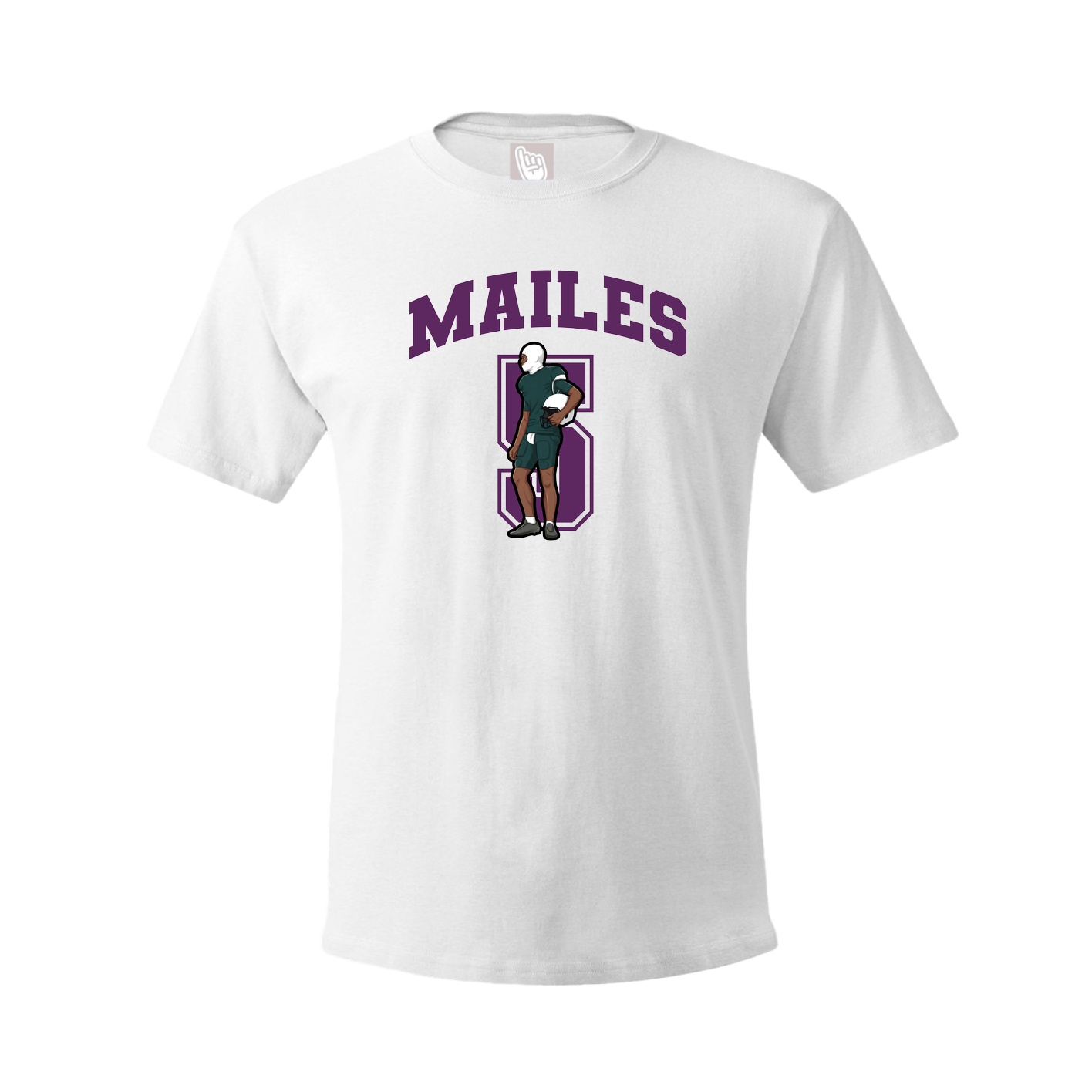 Youth Tee — Number in White