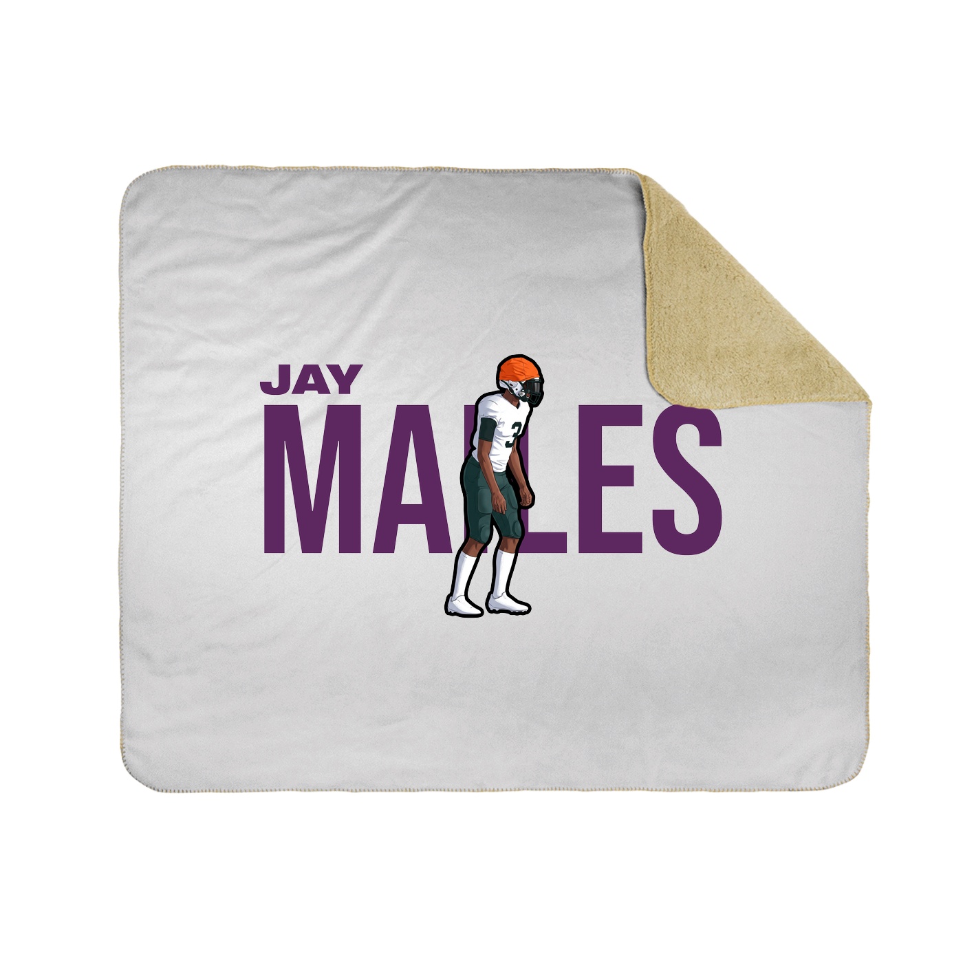 Throw Blanket — Player Name in White