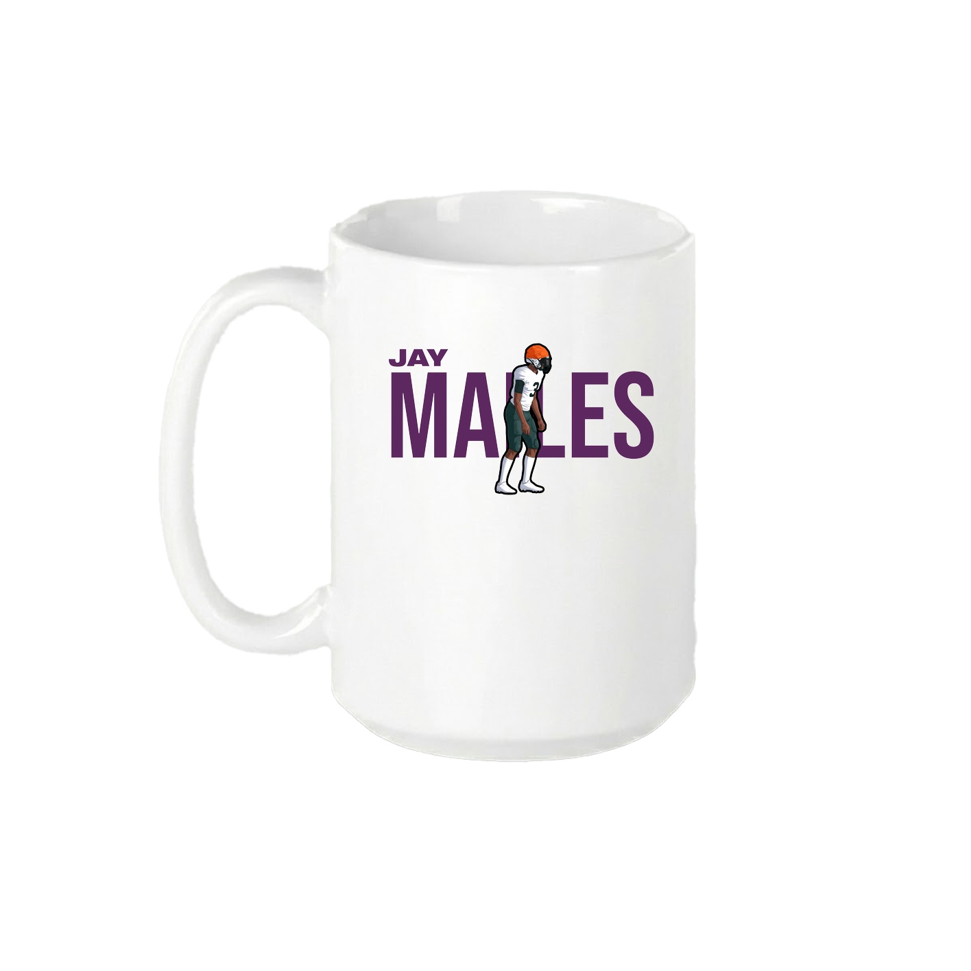 15oz Coffee Mug — Player Name in White