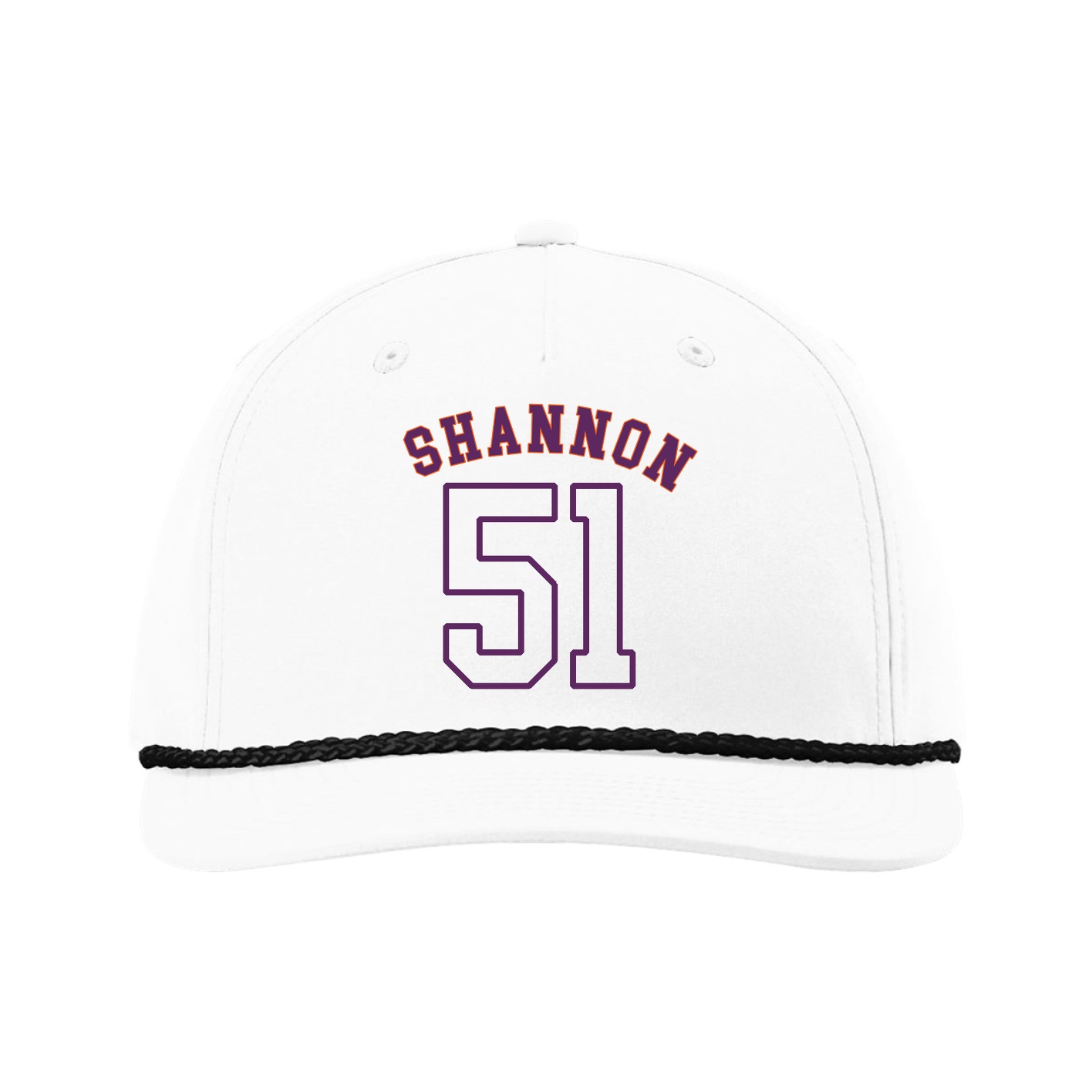 Five-Panel Classic Rope Cap — Shirsey Arch in White