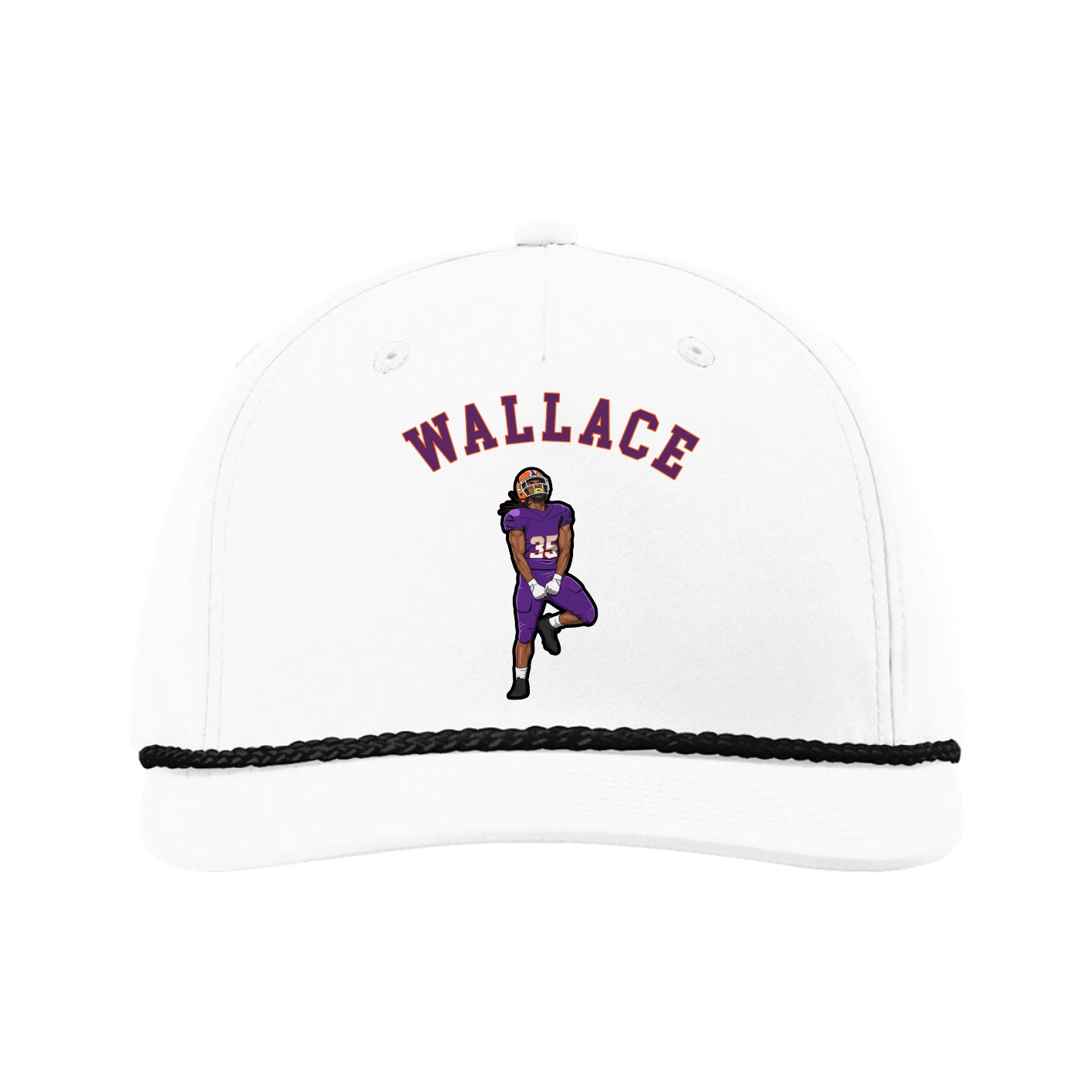 Five-Panel Classic Rope Cap — Shirsey Arch in White