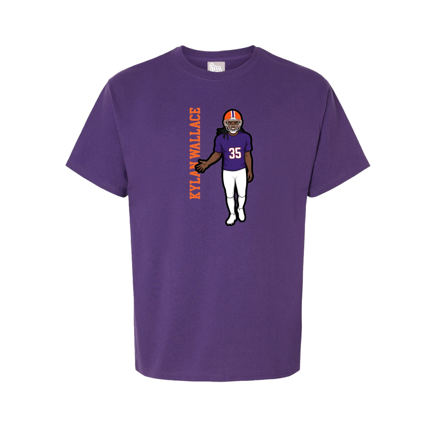 Tee — Name Vertical in Purple