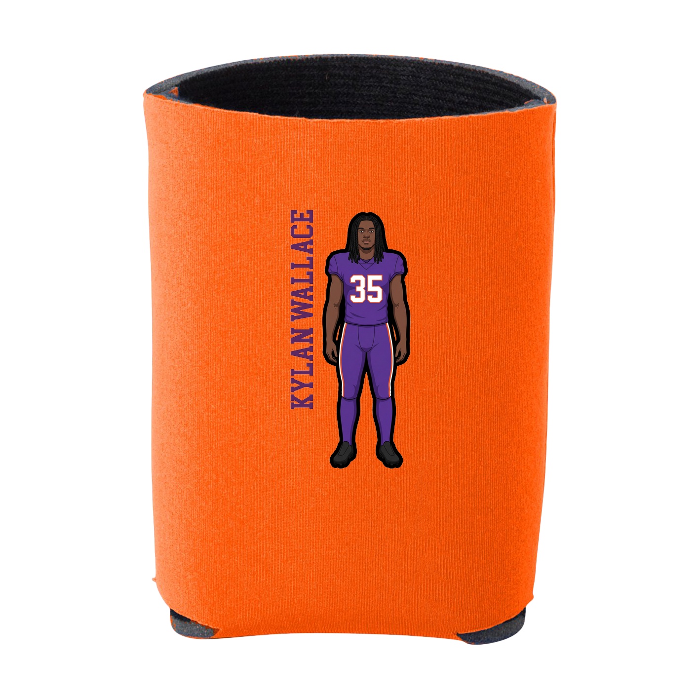 Can Holder — Name Vertical in Orange