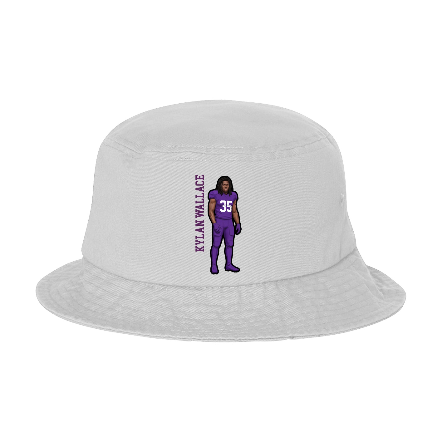 Bucket Cap — Name Vertical in White