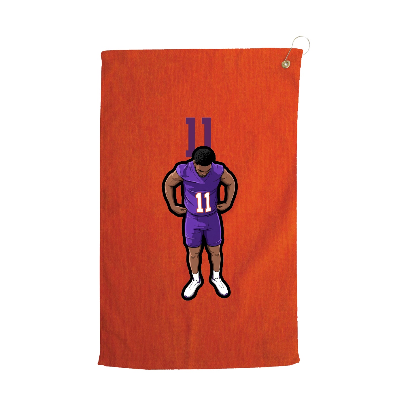 Golf Towel — Number Top in Orange