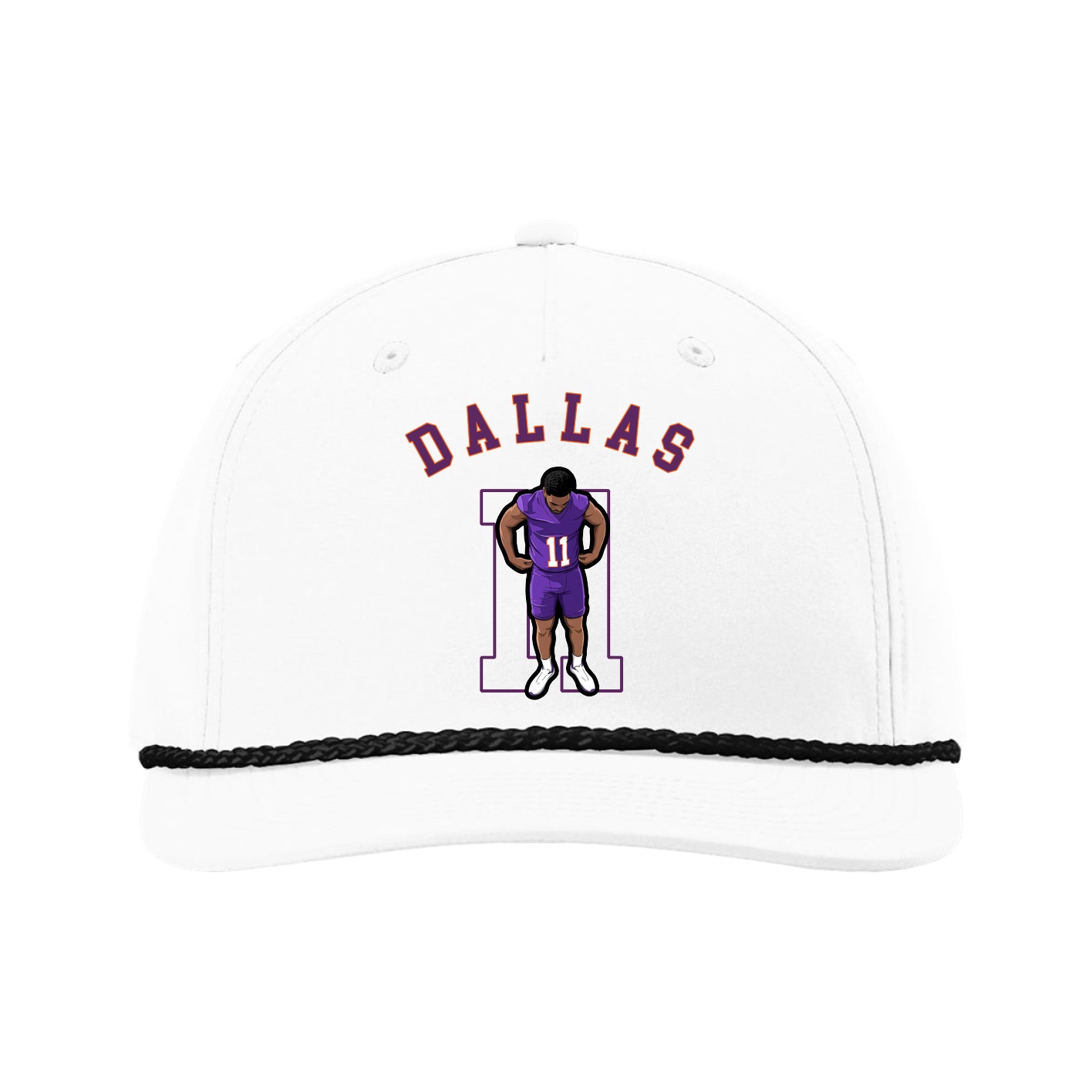 Five-Panel Classic Rope Cap — Shirsey Arch in White