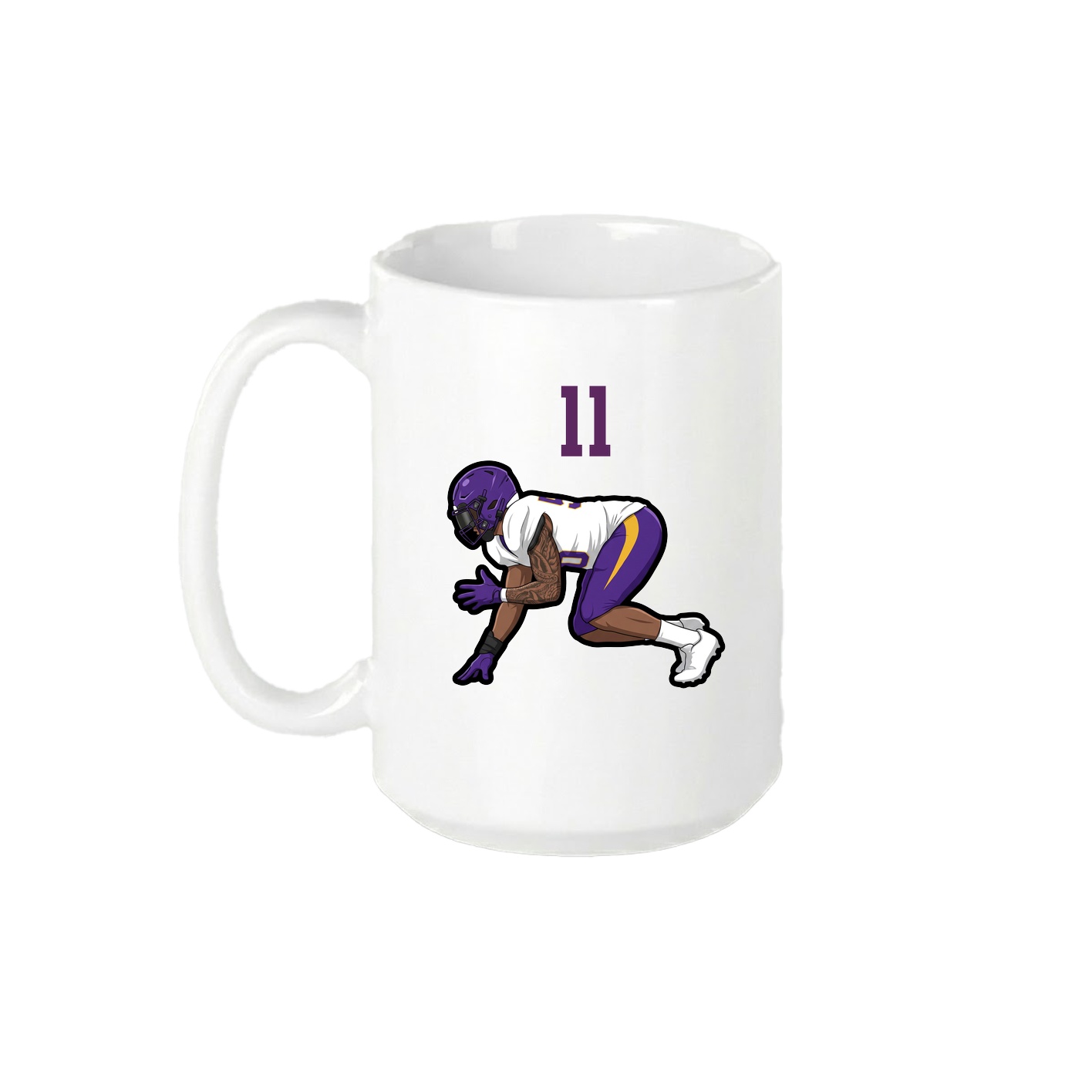 15oz Coffee Mug — Number Top in White