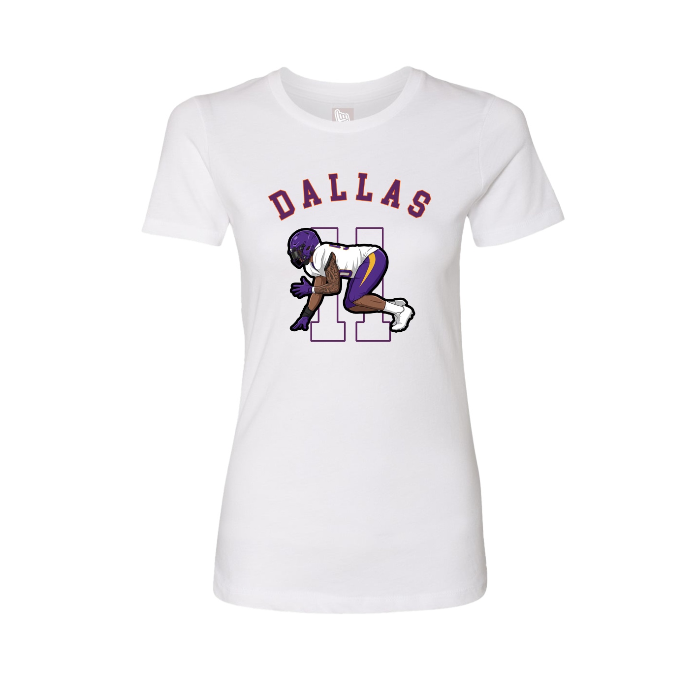 Fitted Women's Tee — Shirsey Arch in White