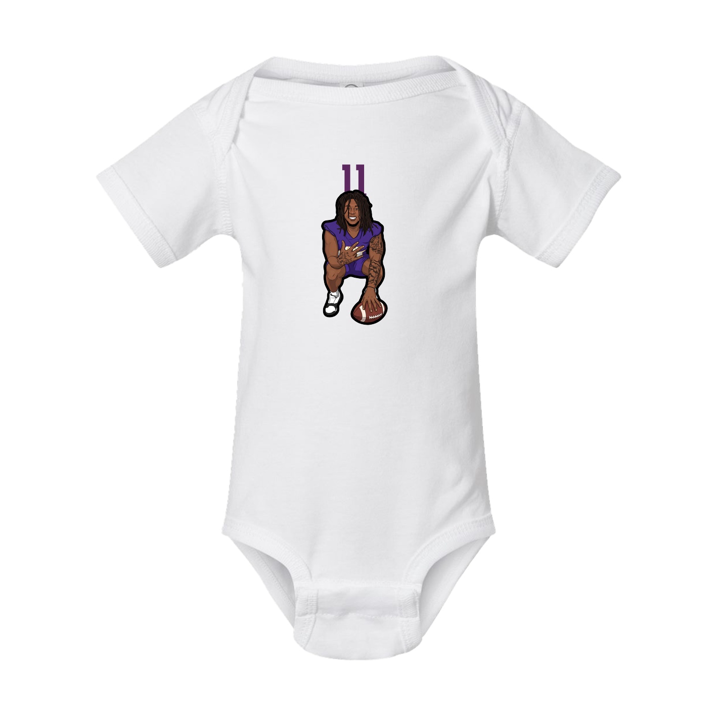 Baby Onesie — Number Top in White