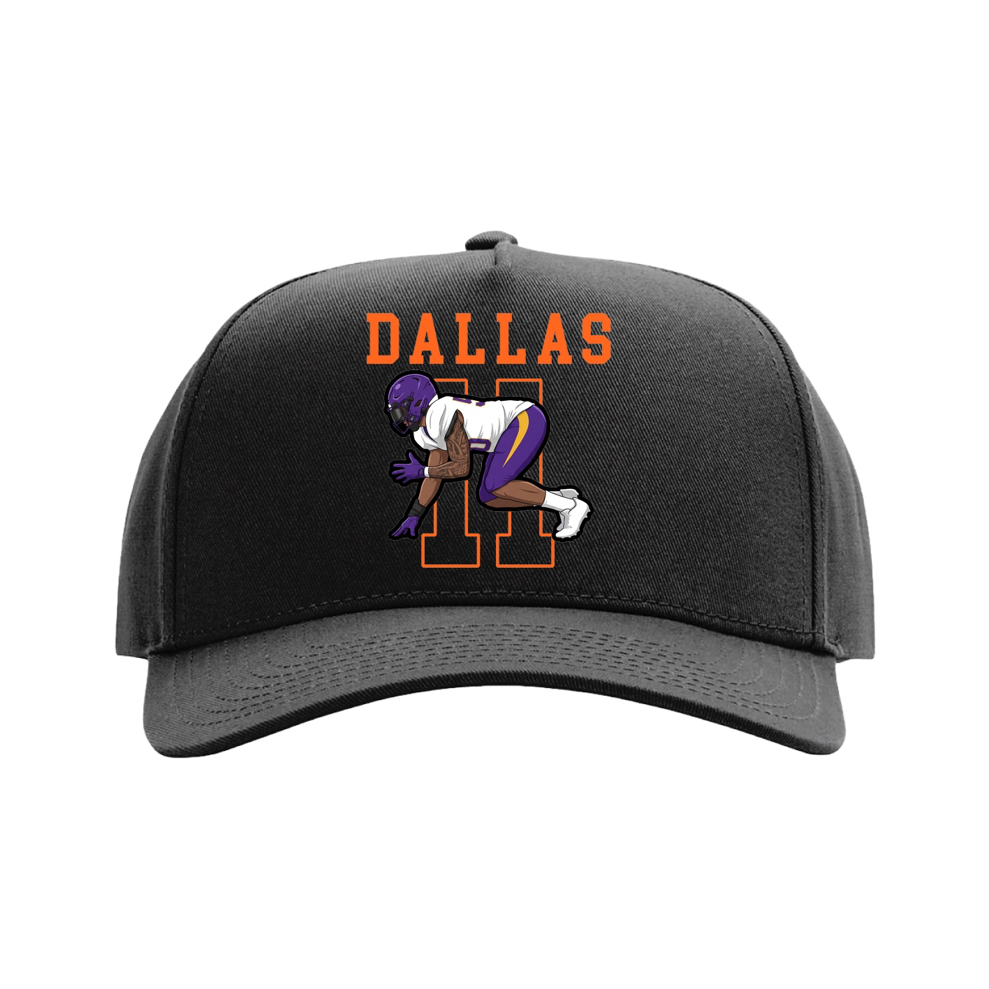 Full Fabric Five-Panel Champ Cap — Shirsey in Black