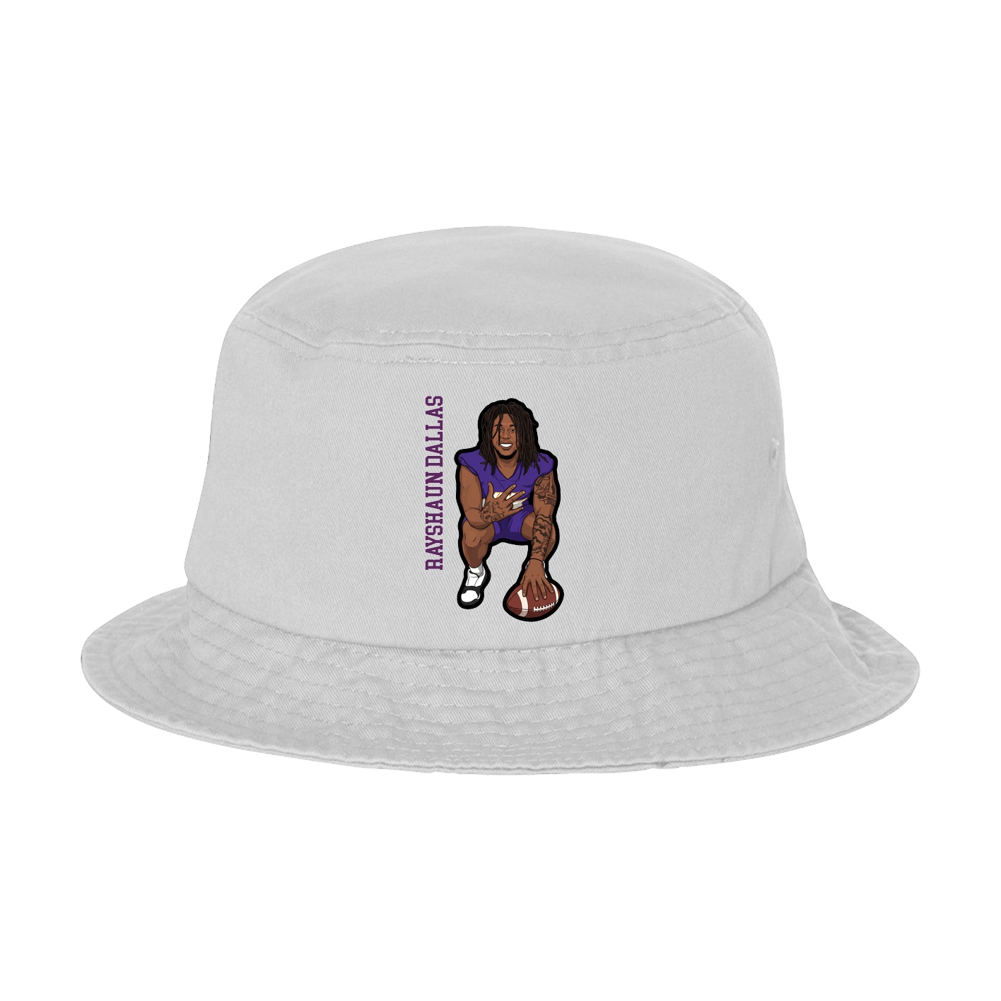 Bucket Cap — Name Vertical in White