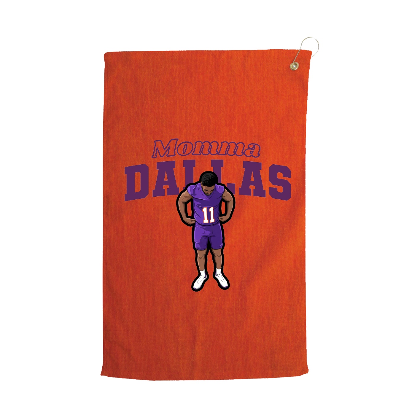 Golf Towel — Mothers Day Block in Orange