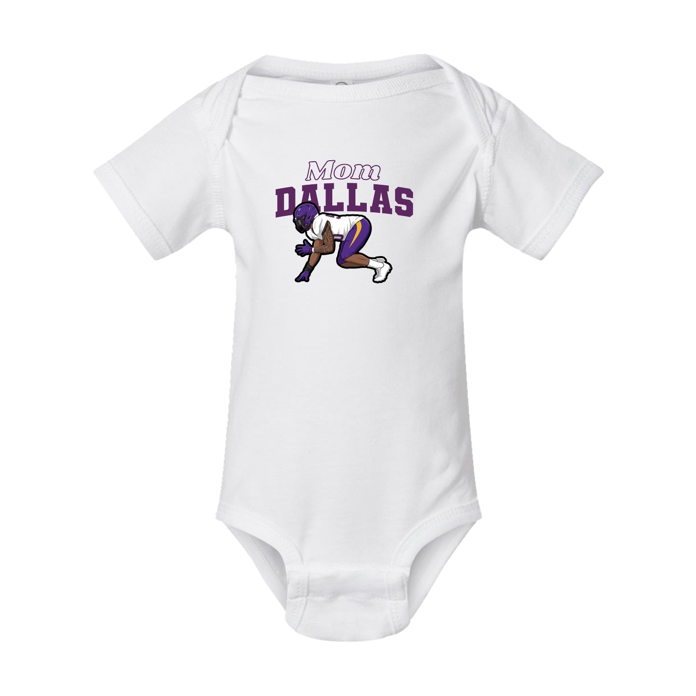 Baby Onesie — Mothers Day Block in White