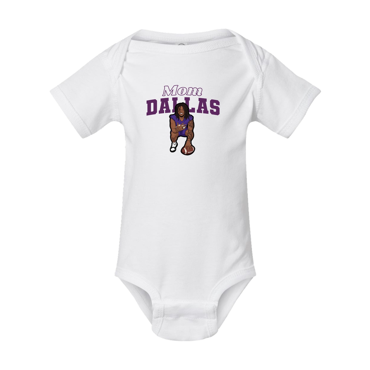 Baby Onesie — Mothers Day Block in White