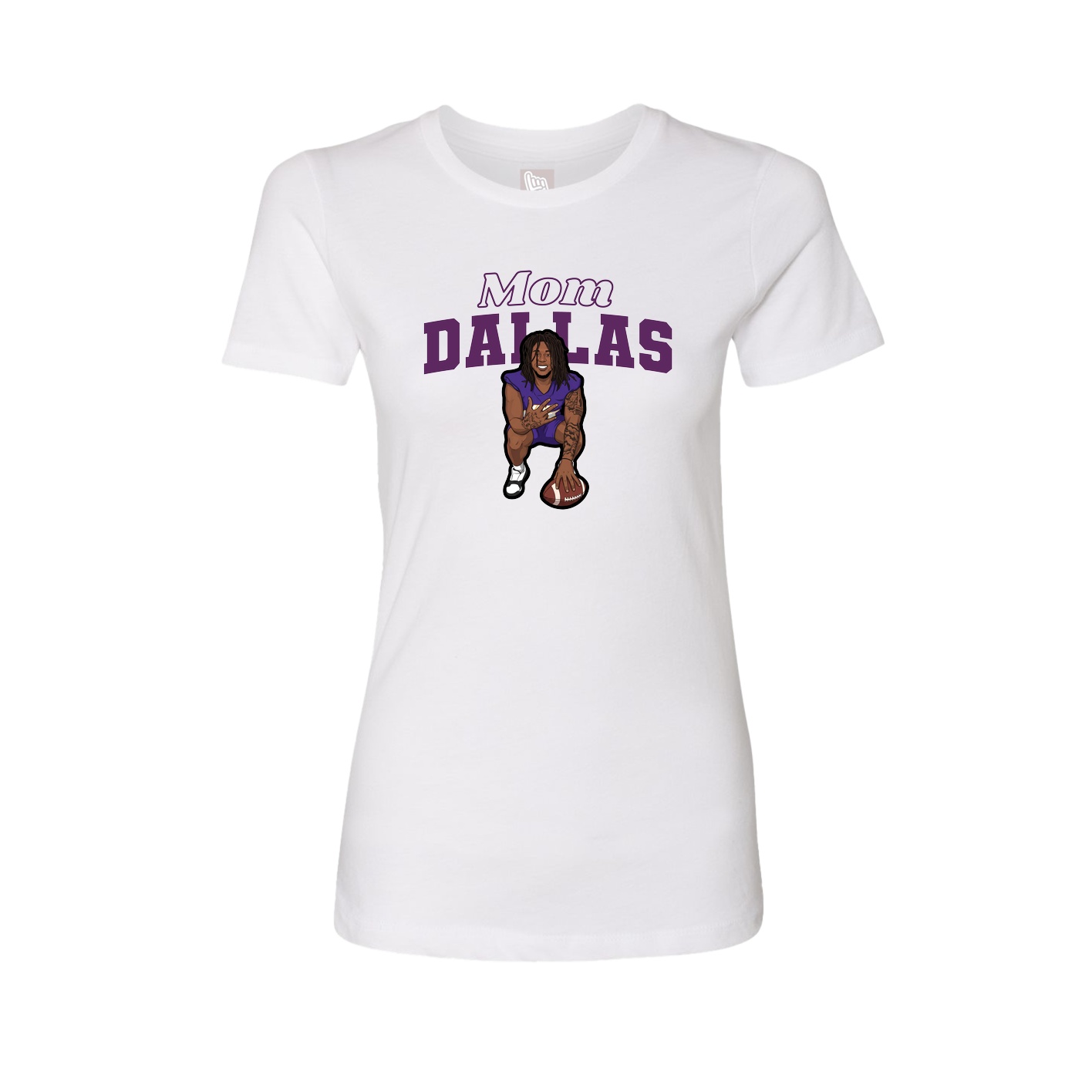 Womens Tee — Mothers Day Block in White