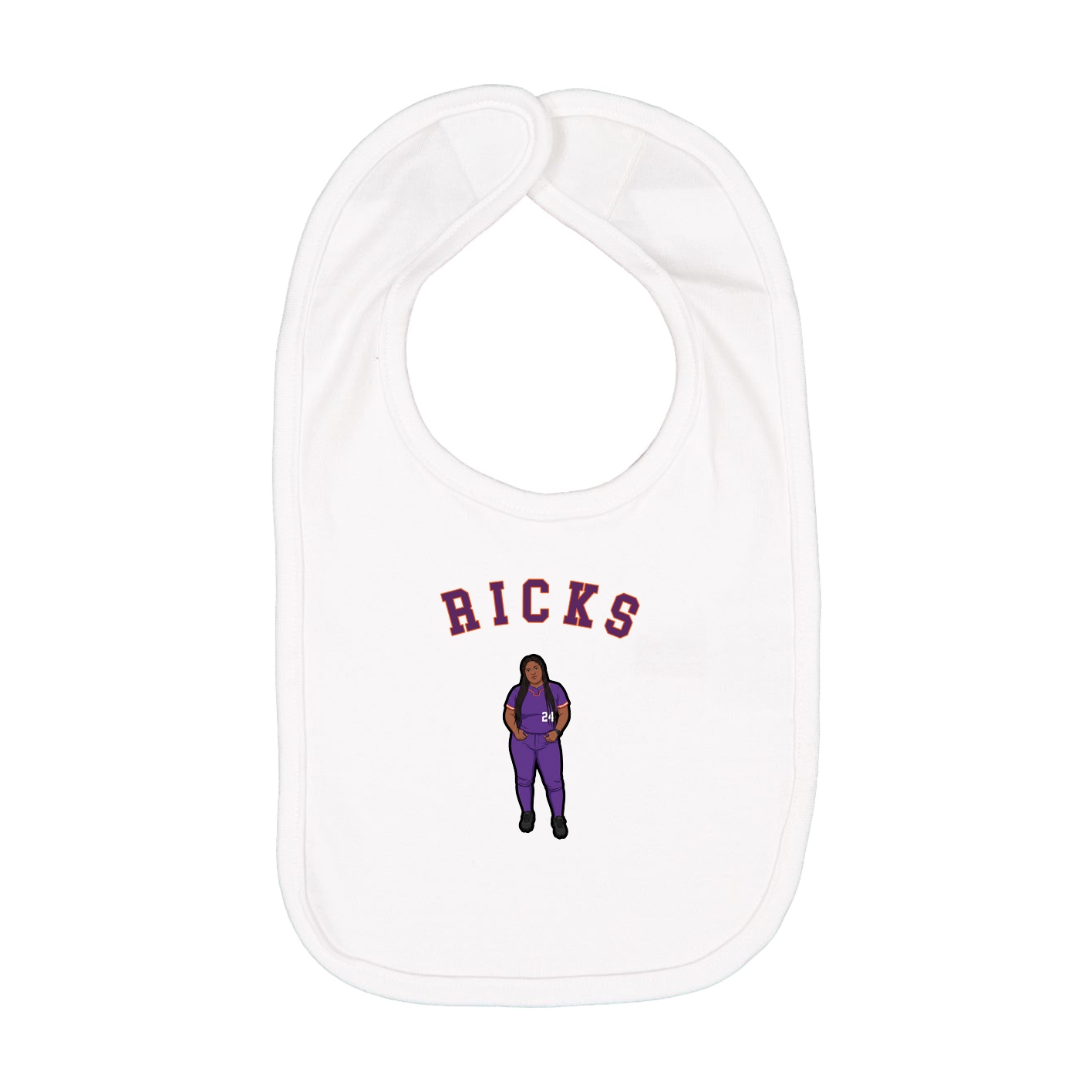 Infant Bib — Shirsey Arch in White
