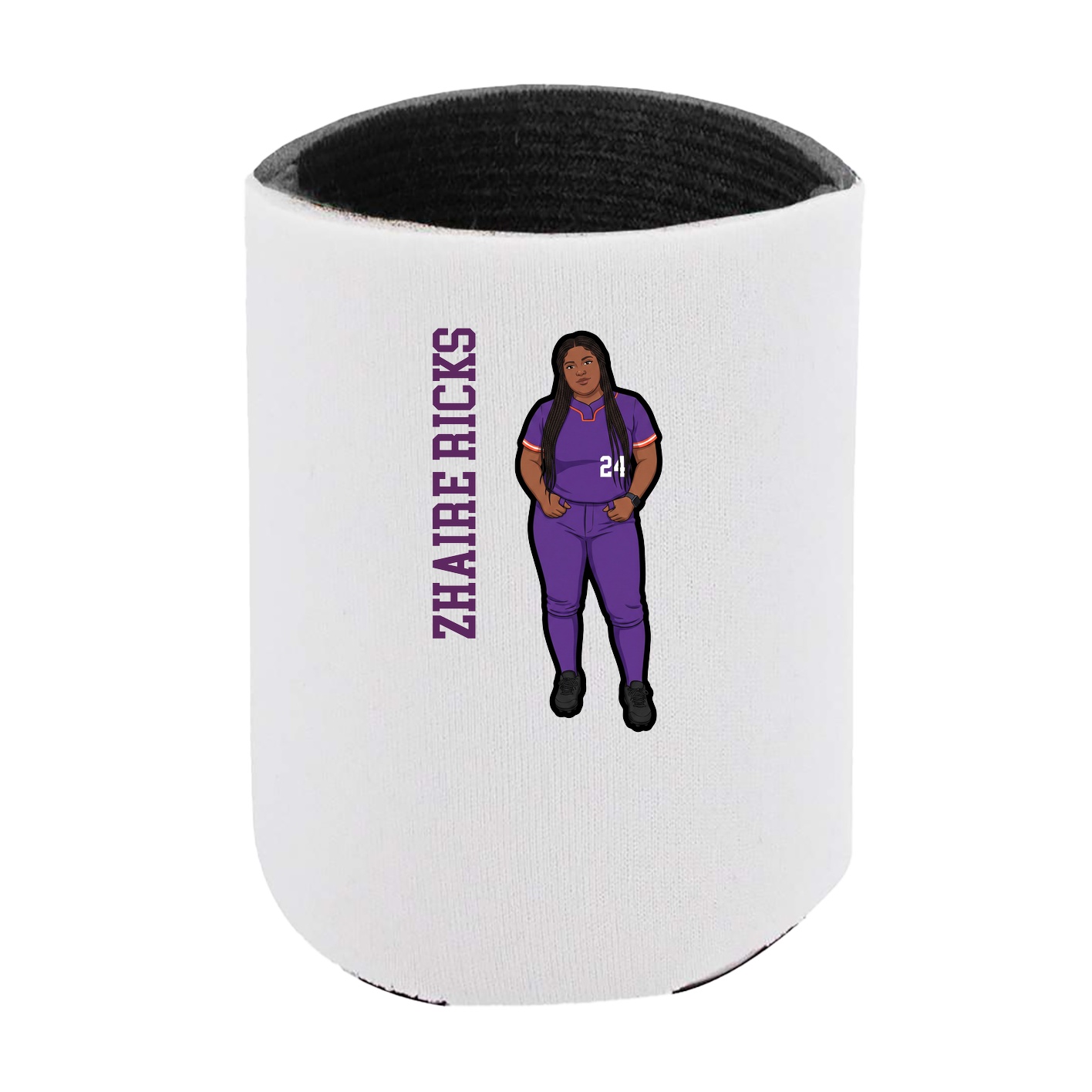 Can Holder — Name Vertical in White