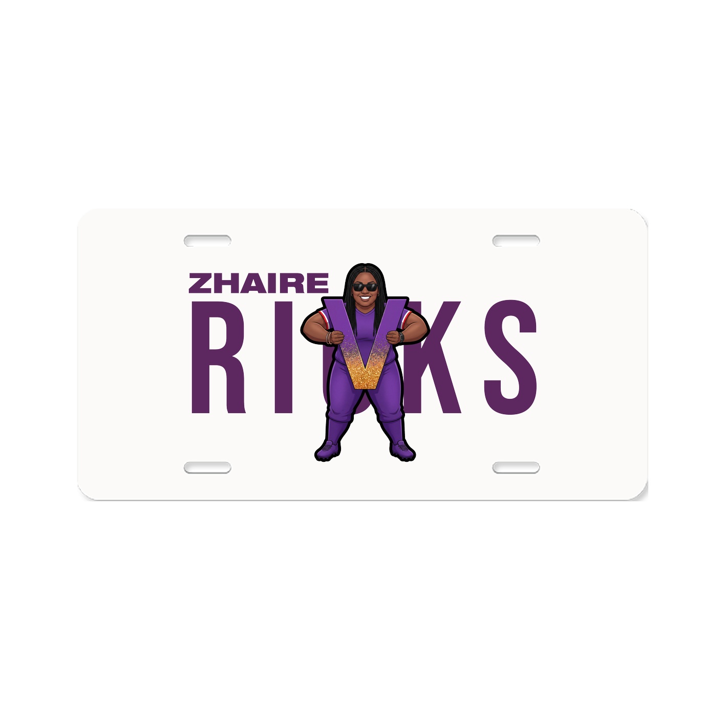License Plate — Player Name in Classic