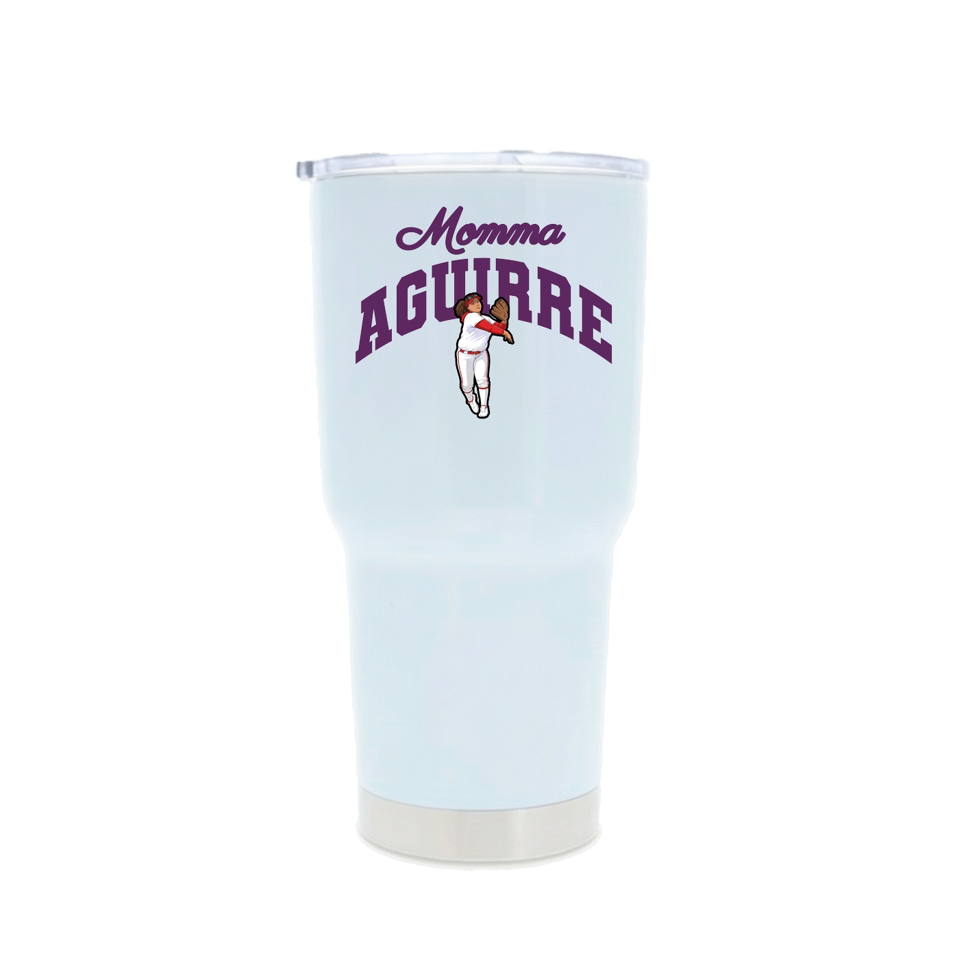 30oz Stainless Steel Tumbler — Mothers Day Arch in White