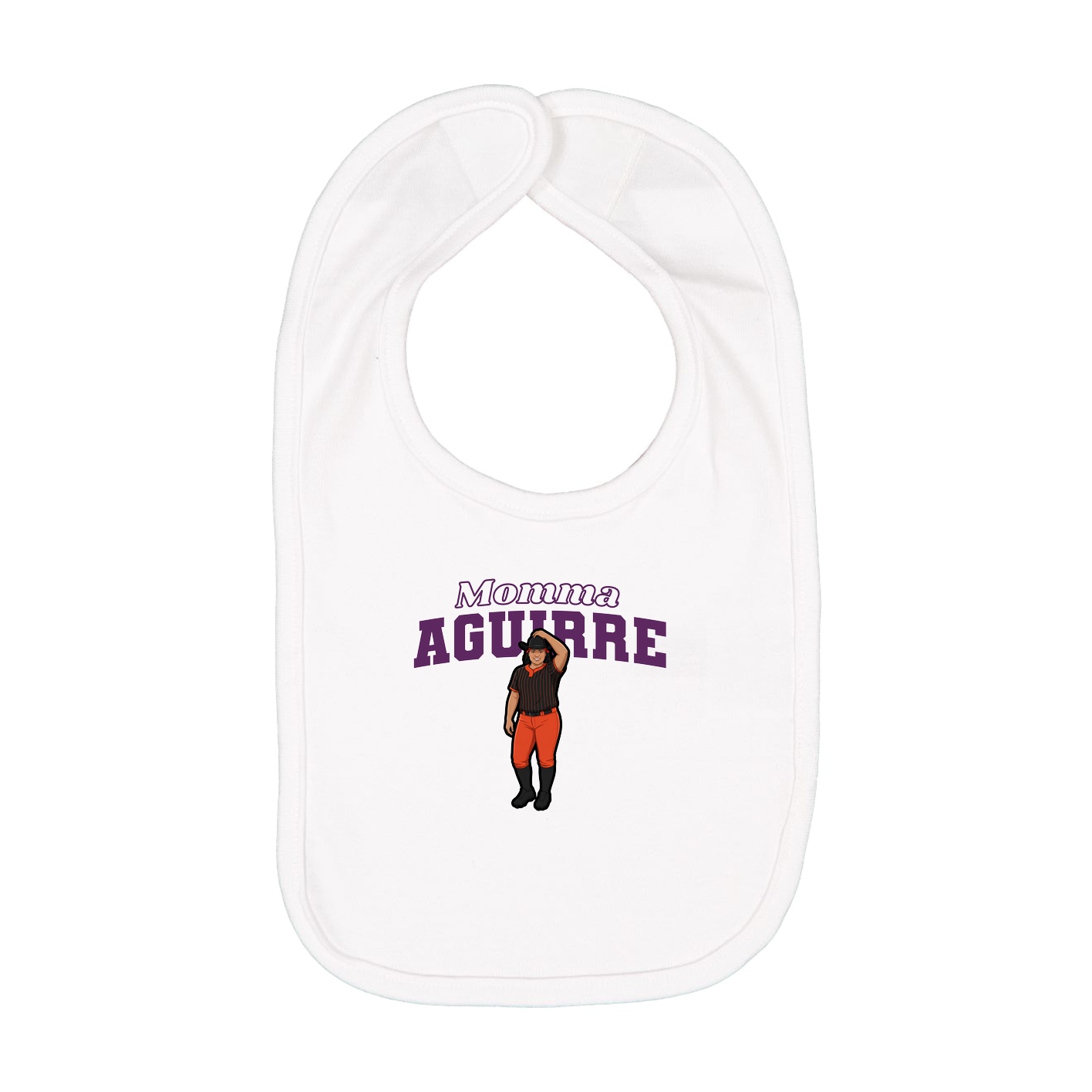 Infant Bib — Mothers Day Block in White