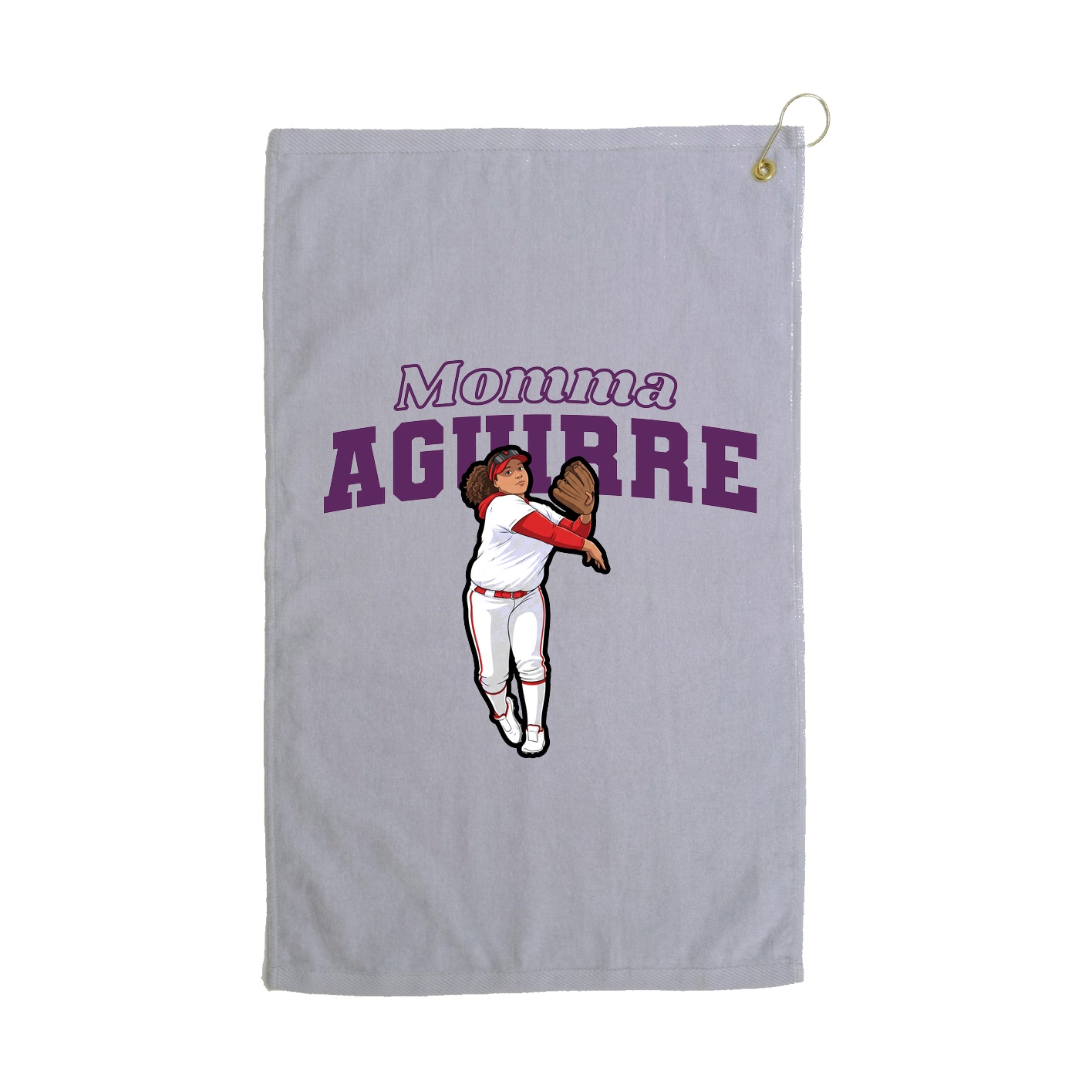 Golf Towel — Mothers Day Block in Grey